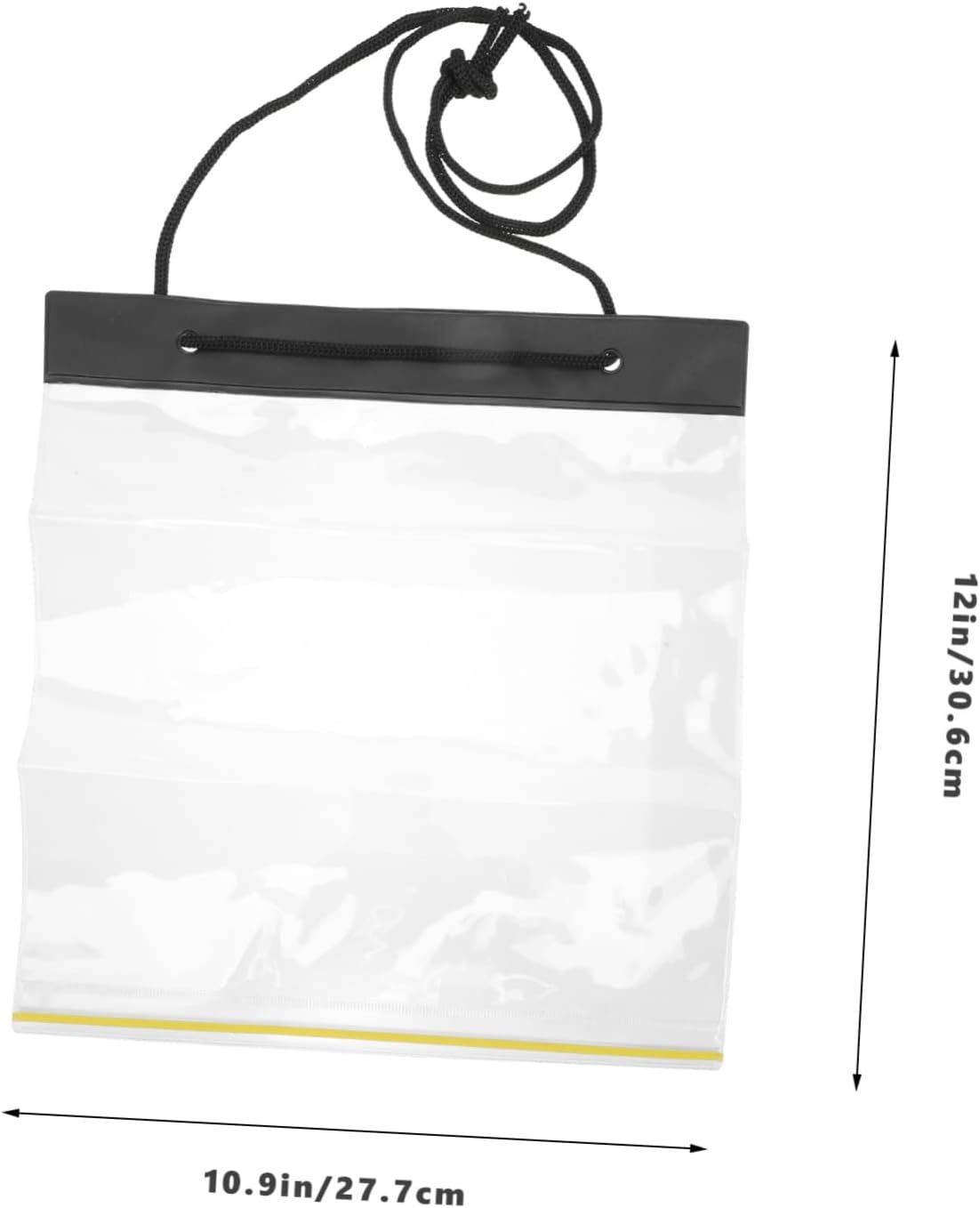 DIYEAH Waterproof Map Case File Document Bag PVC Drawstring Pouch Foldable Travel Organizer for Outdoor Training School Office Use image number 1