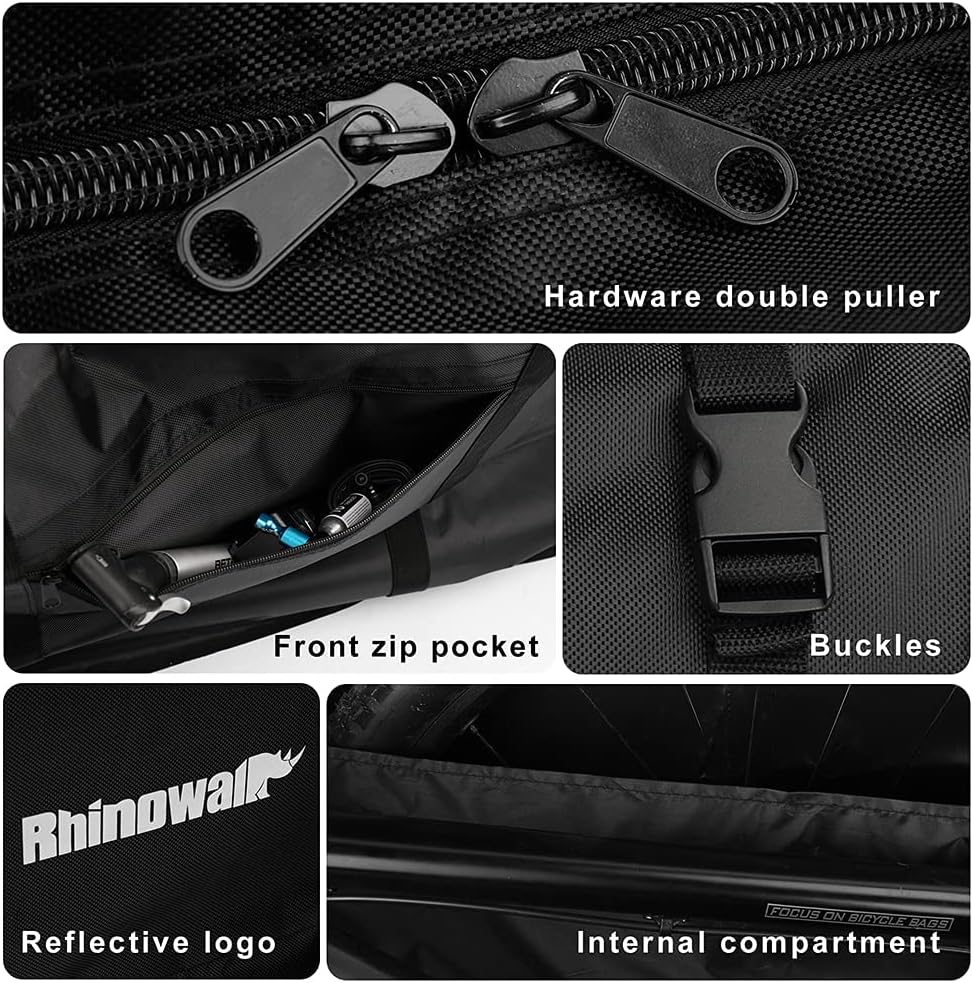 Rhinowalk Bike Travel Bag Case Box Thick Bicycle Folding Carry Bag Pouch,Bike Transport Case for Air Travel image number 2