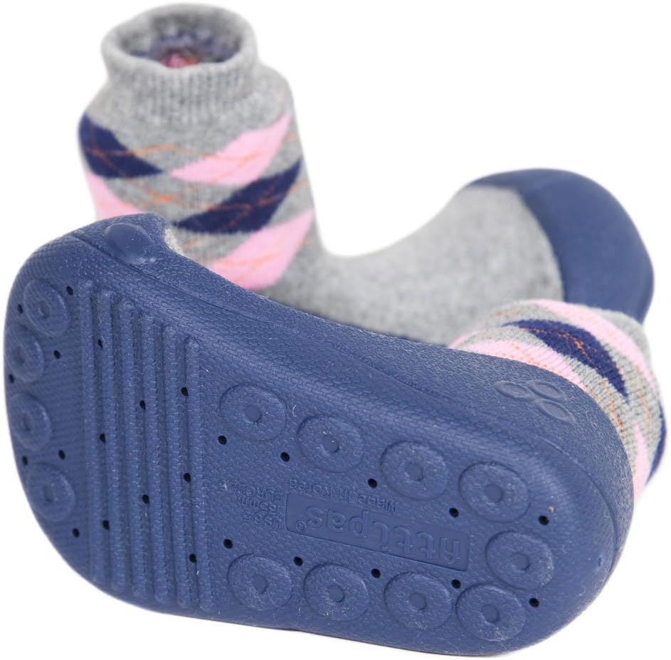 Attipas Argyle Baby Walker Shoes, Navy, Medium image number 3