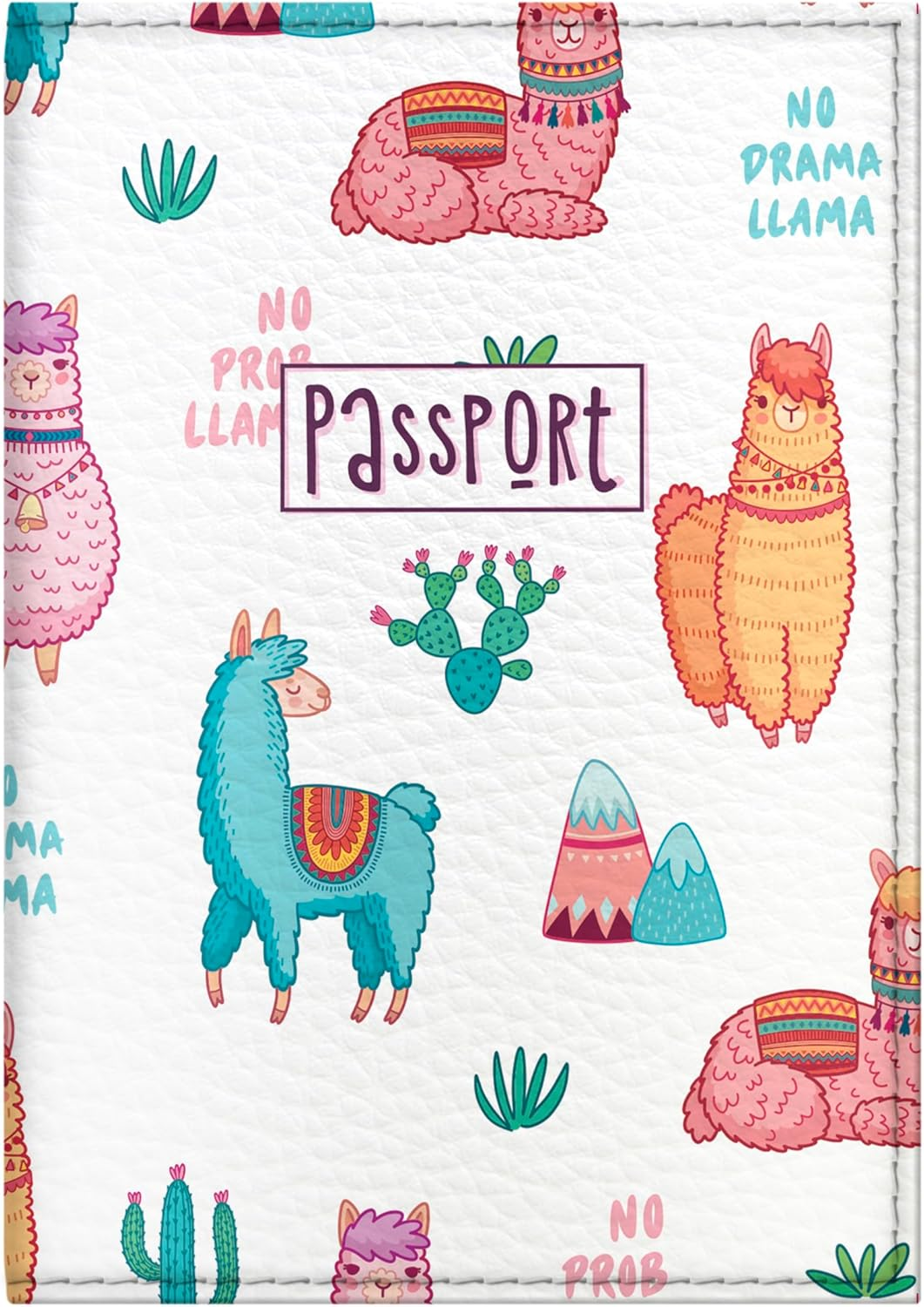 Quttie Passport Cover for Kids, Women and Men, Cute Travel Passport Holder, 20. Flower Pattern, Soft Cover