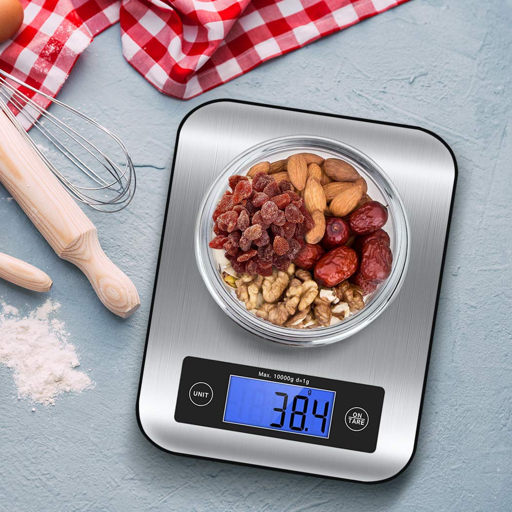 10Kg/1G Kitchen Digital Scale LCD Electronic Balance Food Weight Postal Scales, Stainless Steel Digital Food Scale 4 Units, Auto Off, Tare Fuction, Wall-Mounted Kitchen Scale Kitchen Scale image number 5