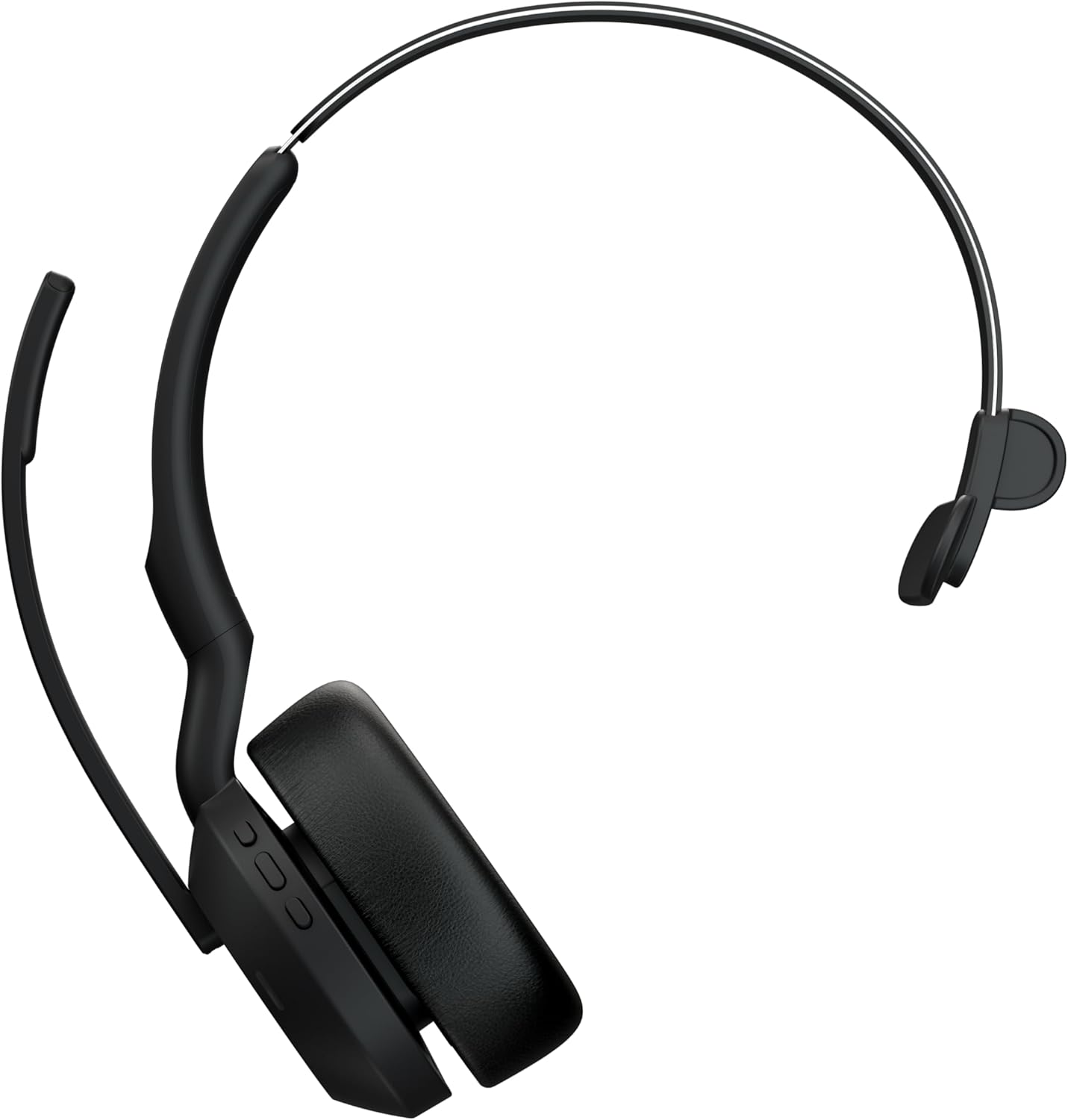 Jabra Evolve2 55 Wireless Headset - Bluetooth - 3X Mic - ANC Active Noise Cancelling in Microphone & Headphones - 18Hr Batt - 30M Range - Lastest PC Headsets with UC Cert Zoom + Teams - USB C - Mono image number 3