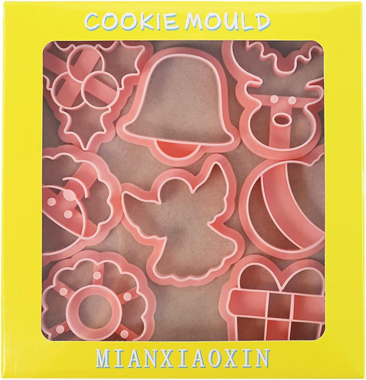 Christmas Cookie Set - Festive Cookie Decorating Supplies Set of 8 | Cookie Holiday Party Supplies Include Santa, Reindeer, Bell, Etc for Kids Baking image number 2