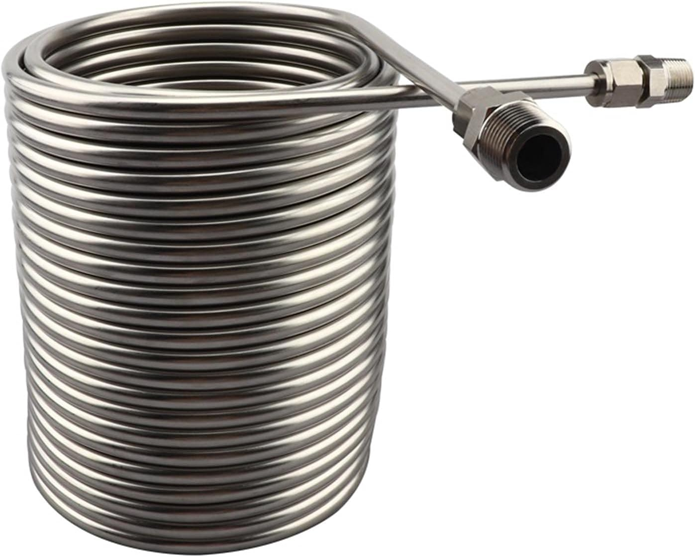 Wort Chiller, Stainless Steel Heat Exchangers Coil, Immersion Wort Chiller, 1/2" & 3/8 "Port & Spiral Tube, Beer/Wine Cooler for Homebrew image number 4