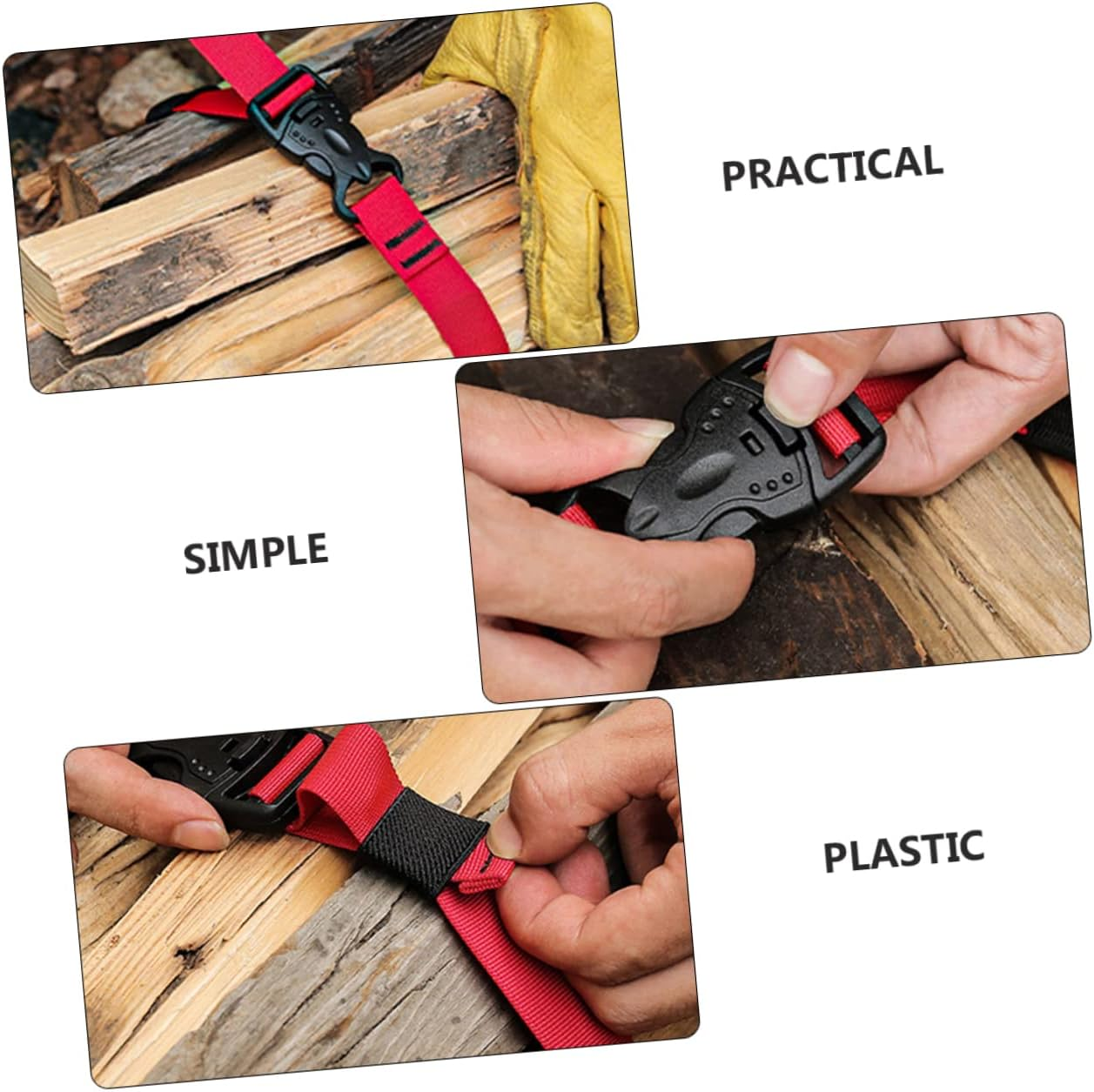 Gadpiparty 5Pcs Bag Straps Lashing Straps for Luggage Cargo Suitcase Nylon Lashing Belts Multi-Functional image number 6