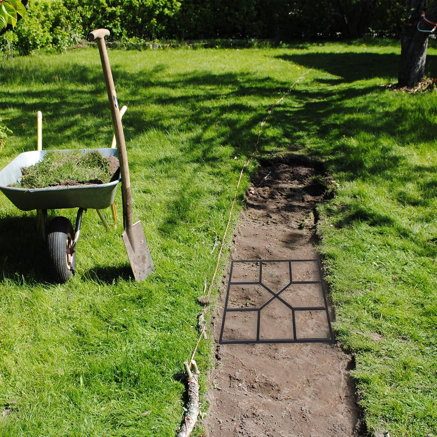 Relaxdays Concrete Mould Form Square Casting Mold Cement Path Paving Pattern Maker 40 X 40 Cm image number 6