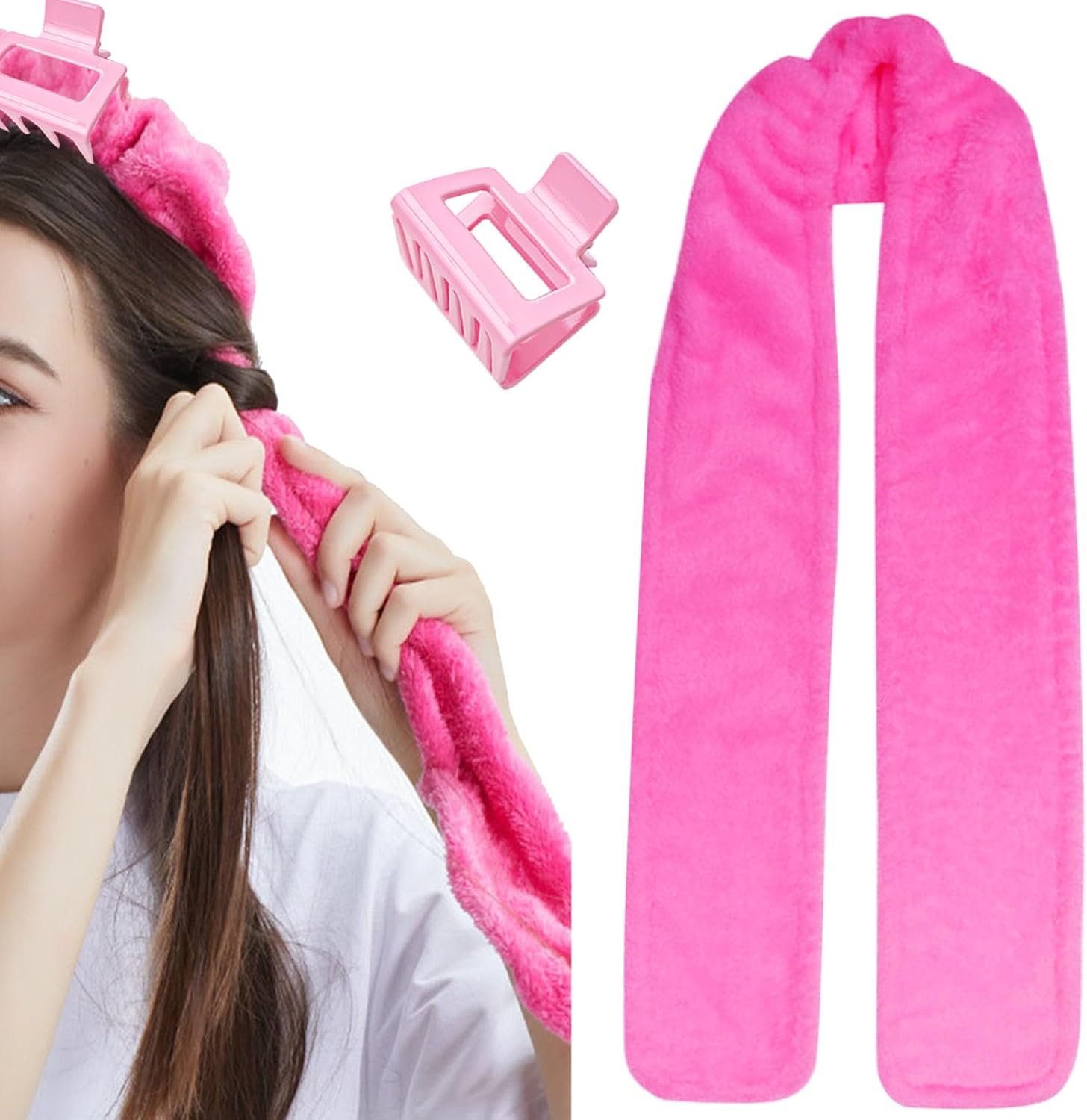 Overnight Curls Band without Heat, Heatless Curls Band, Heatless Curler Non-Slip, Hair Band Curls Overnight, Overnight Blowout Curls DIY Styling Wave Formers for Long/Medium Hair image number 5