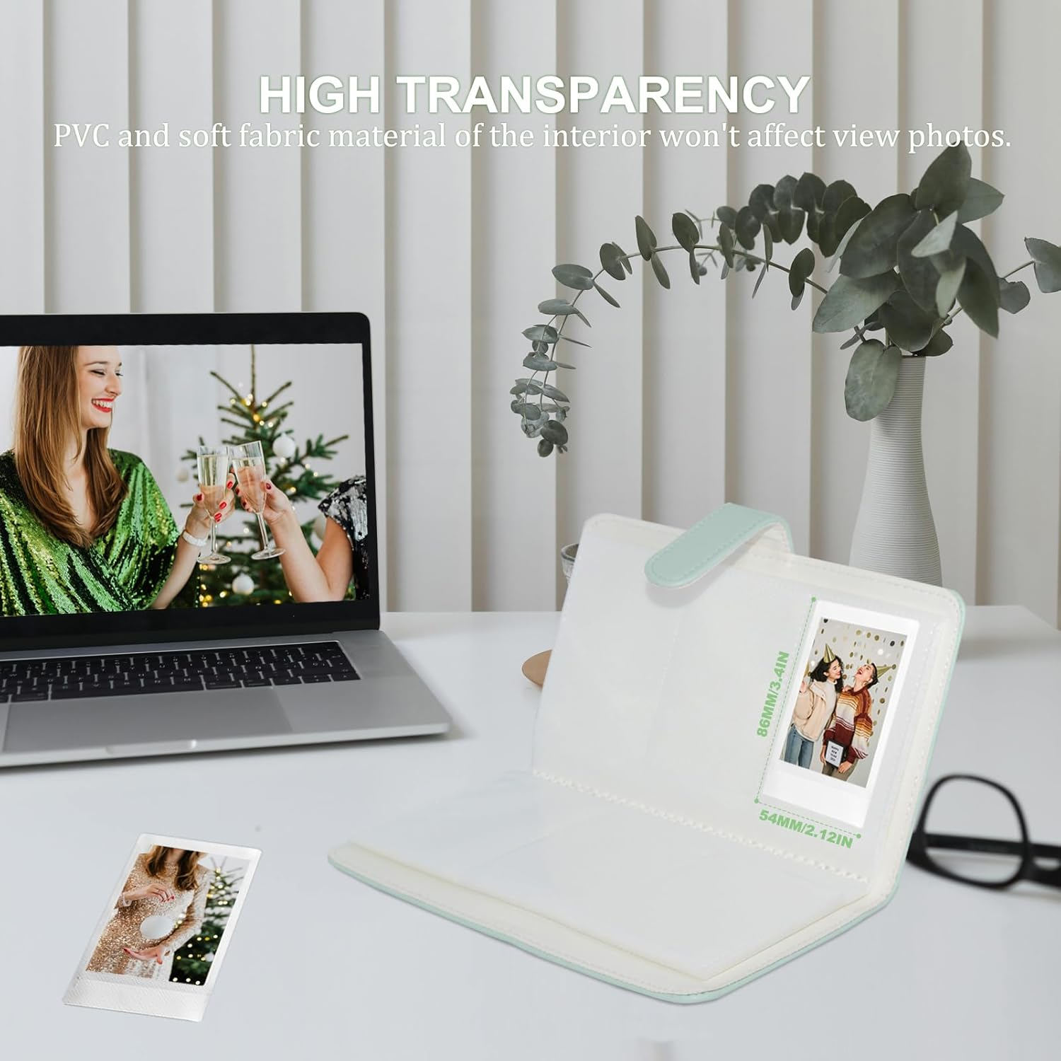 Aisnyho Instant Film Accessory Kit for Instax Mini Liplay 12 11 9 8+ 8 Evo 99 SE 40 90 70 50S 26 25 7S Camera + Album/Film Sticker/Mini Frame/Hanging Frame - Mint Green image number 2