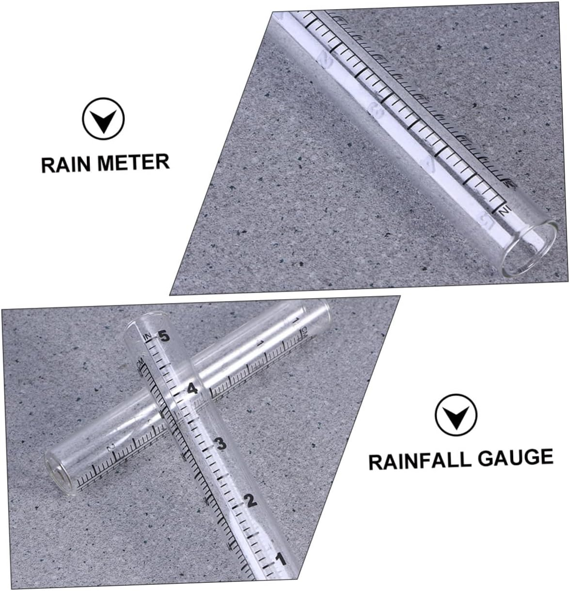 Bestonzon 4Pcs Glass Rain Gauge Measuring Cups Transparent Outdoor Rainfall with Clear Scale for Garden Precipitation Measurement image number 1