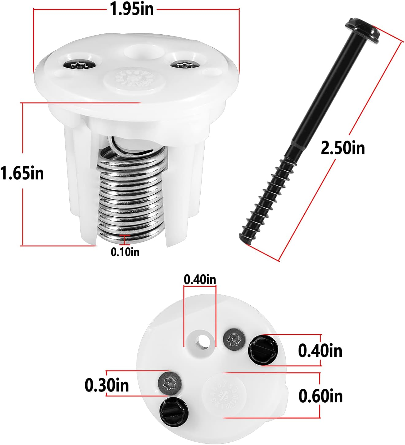 For Dometic 385236096 Toilet Spring Cartridge, Fits Various Dometic/Sealand Vacuflush and Traveler Model Toilets image number 2