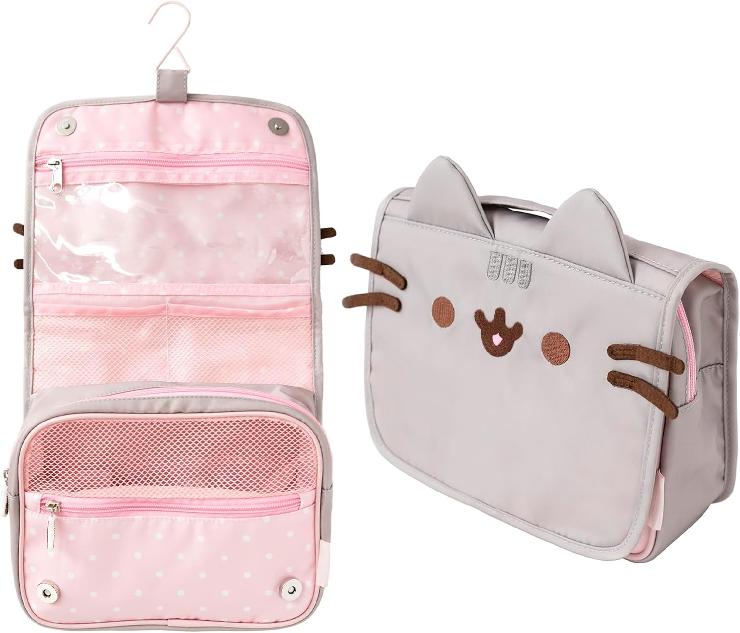 Official Pusheen Hanging Travel Toiletry Bag | Hanging Toiletry Bag with Hanging Hook, 100% Waterproof Travel Bag, Makeup Toiletry Bag, Cosmetic Bag, Pusheen Gifts