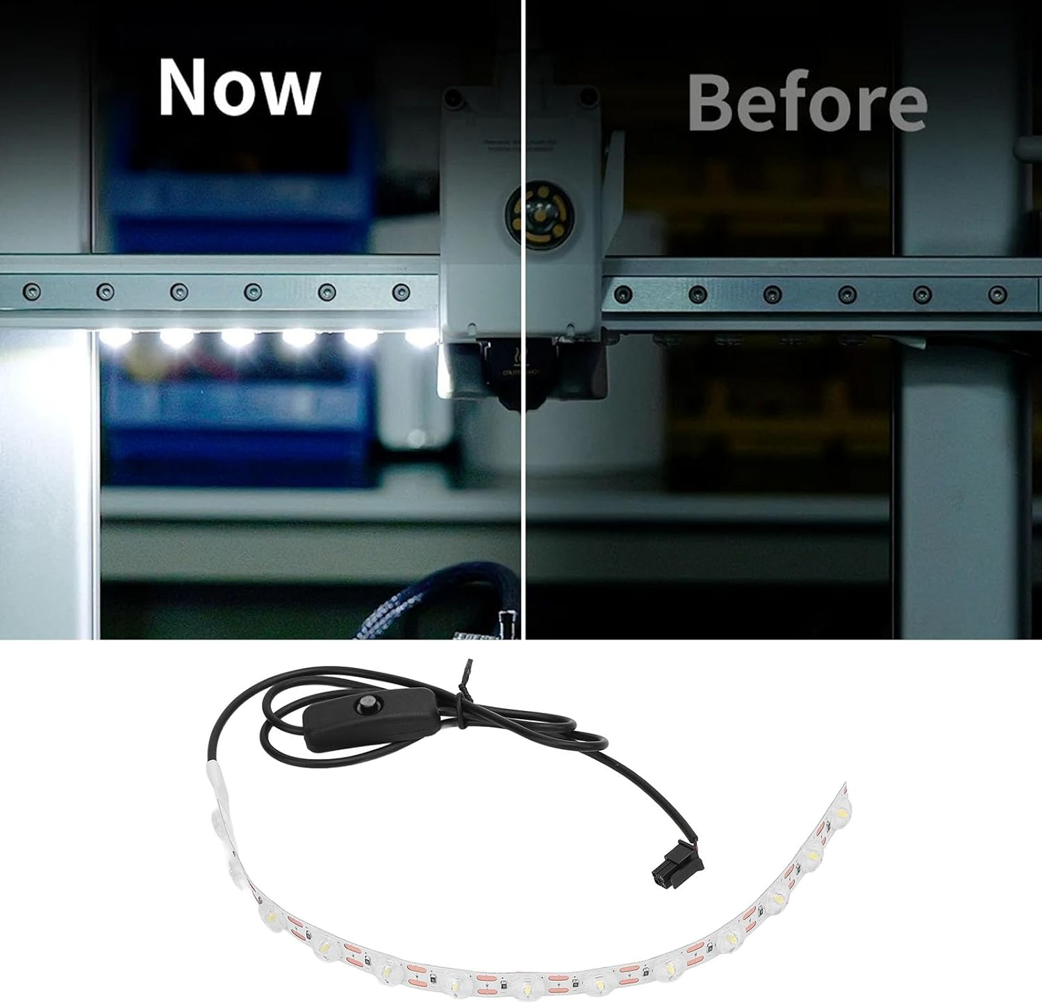 3D Printer LED Light Strip Kit for Bambu Lab A1, 24V High Brightness Ra95 White Light Strip, 3D Printer Accessories Parts image number 3