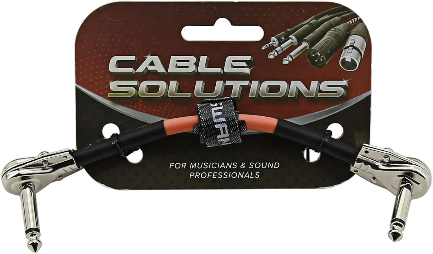 SWAMP Guitar Effect Pedal Patch Cable - Pancake Jack Connector - 20Cm - Orange