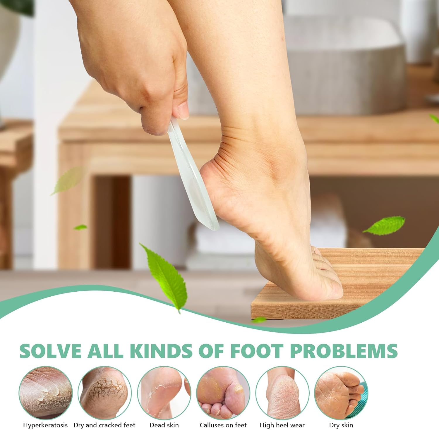 Nano Glass Foot File, Highly Effective Callus Remover，Feet Hard Skin Remover, Glass Foot Files for Hard Skin - Professional Pedicure Tool for Soft & Smooth Heels. image number 5