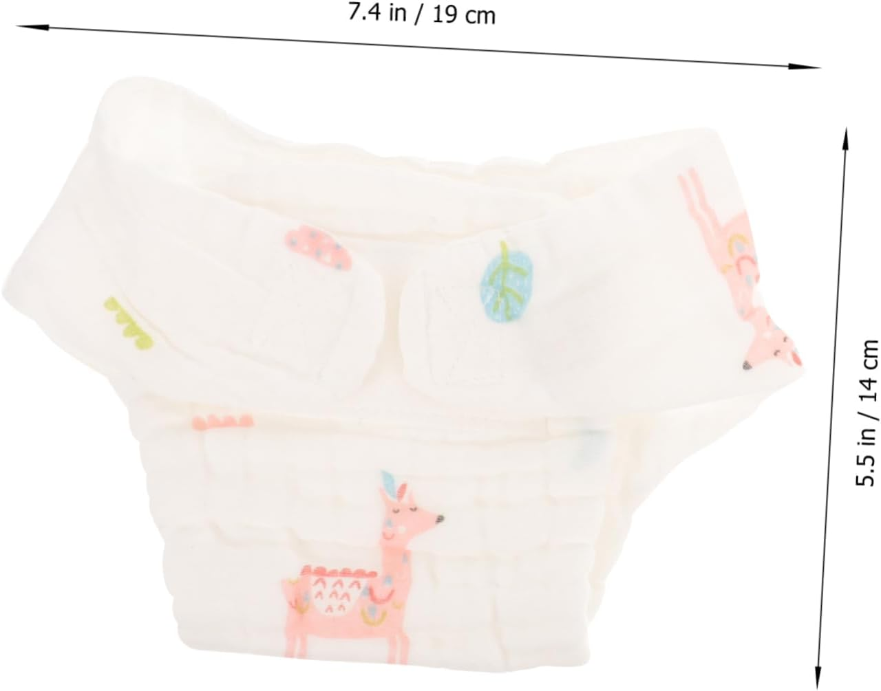 2Pcs Newborn Nappies of Washable Cotton Diaper Pants for Girls Reusable Comfortable for Boy Girl Random Style image number 5