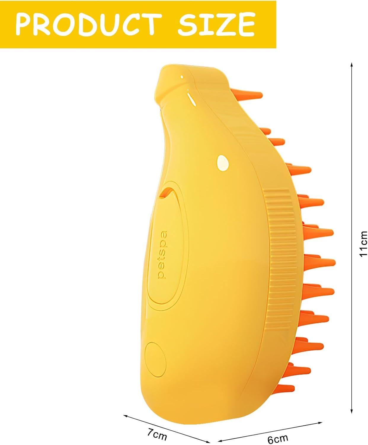 Steamy Cat Brush with Steamy Pet Brush Dog Cat Brush with Water Steam Brush for Cats Dog Pet Spray Massage Comb Cat Comb with Steam Pet Comb Fur Brush Cat Hair Brush Yellow image number 3