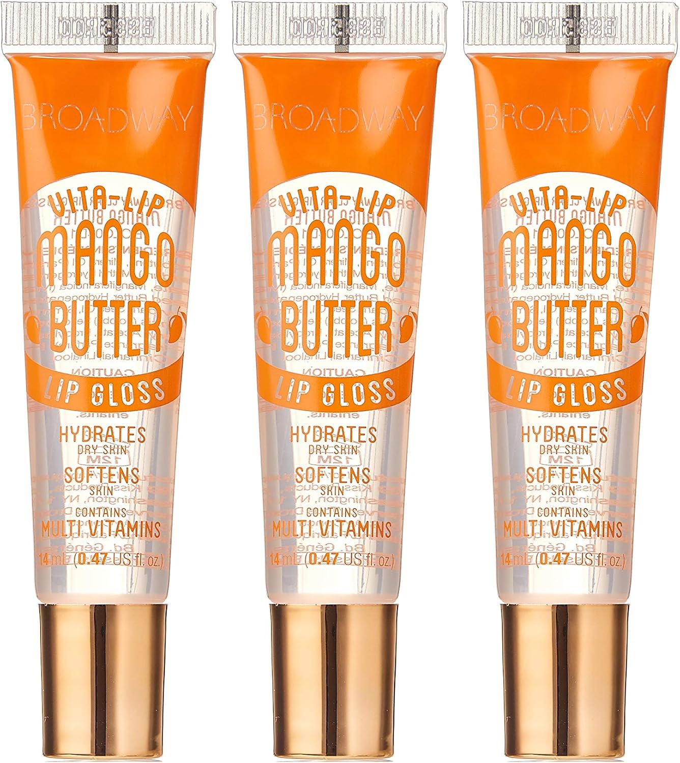 Broadway Vita-Lip Clear Lip Gloss 0.47Oz/14Ml (3PCS - Mango Butter) image number 4