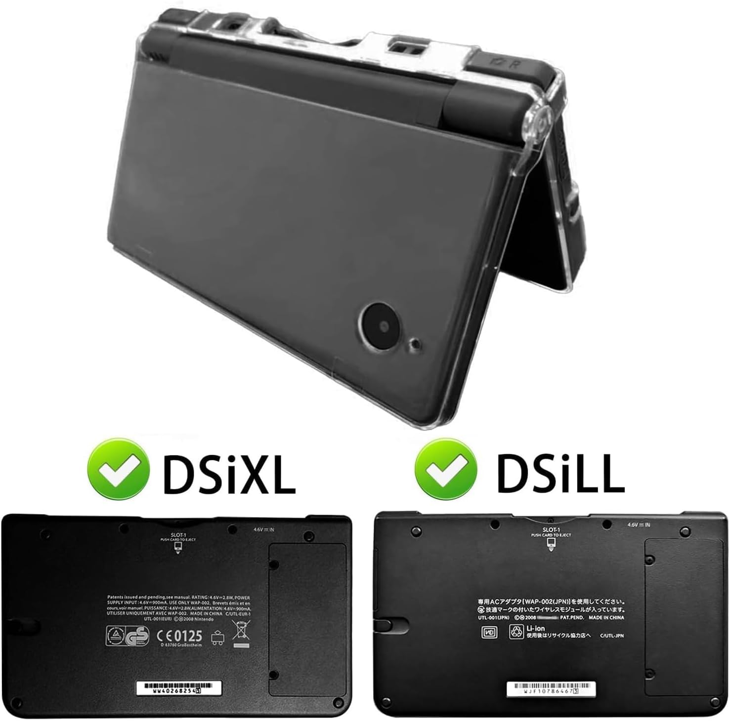 OSTENT Hard Crystal Game Case Clear Cover Shell for Nintendo Ndsill Ndsixl image number 6