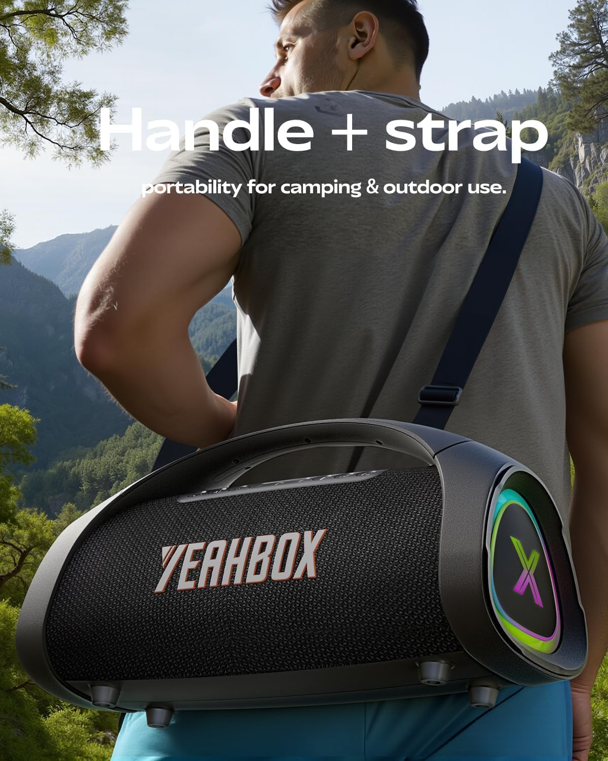 Large Bluetooth Speaker, Sonic Boom MAX 300W IPX66 Waterproof Speaker, Massive Bass with Subwoofer, Portable Wireless Party Speaker image number 4