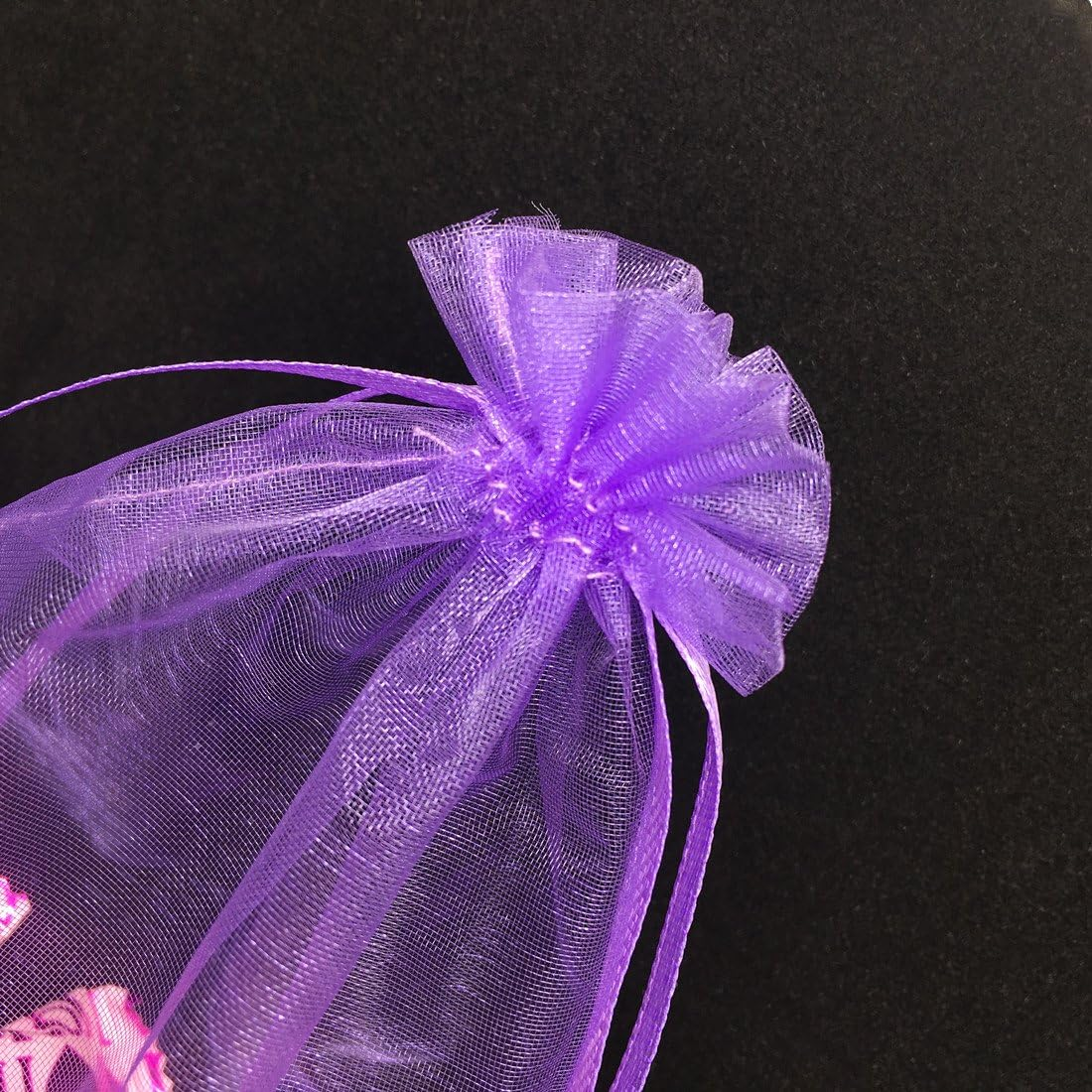 50PCS 12X16 Inches Organza Gift Bags with Drawstring Gift Packaging Big Bags -Large(Deep Purple) image number 4