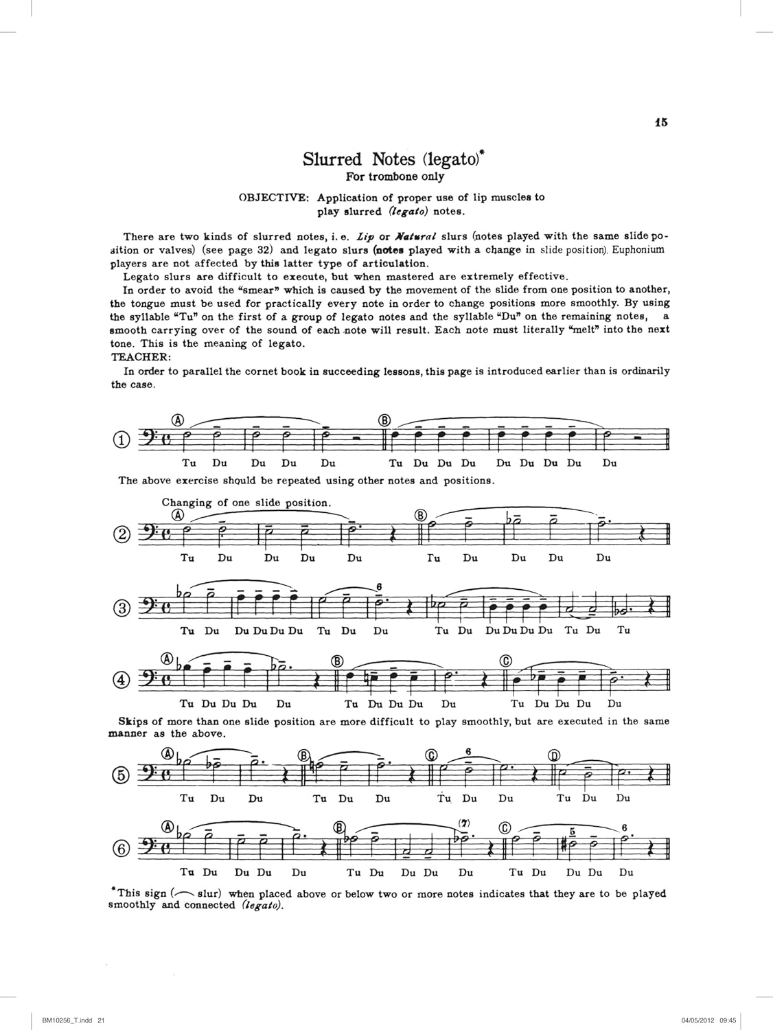 A Tune a Day for Trombone or Euphonium Bass Clef Book One image number 4