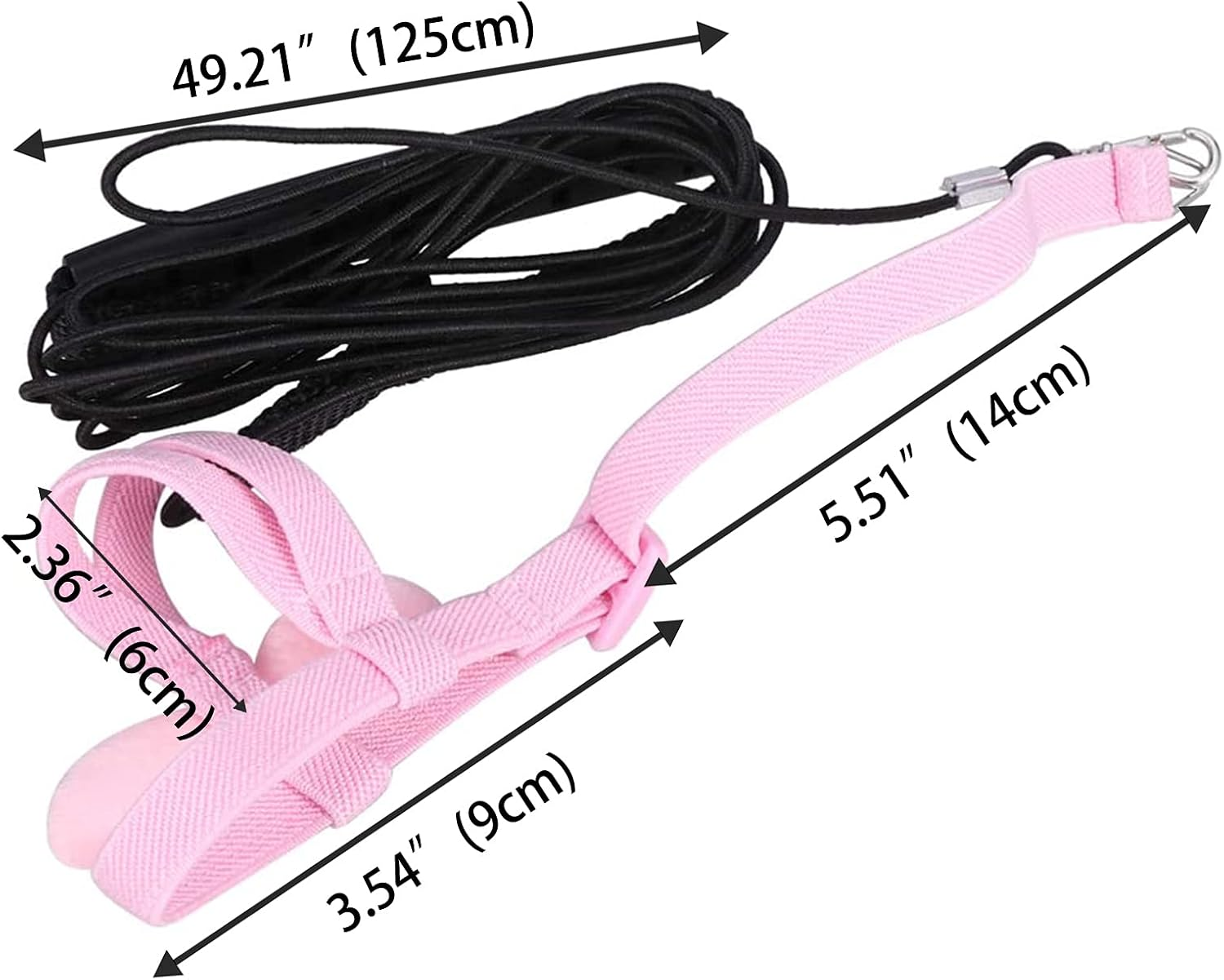 Dnoifne Parrot Bird Harness and Leash, Adjustable Training Design, Anti-Bite Nylon Rope with Cute Wing, Suitable for Alexandrine, Scarlet, Keck, Mini Macaw & Same Size Bird (Pink) - Blue image number 3