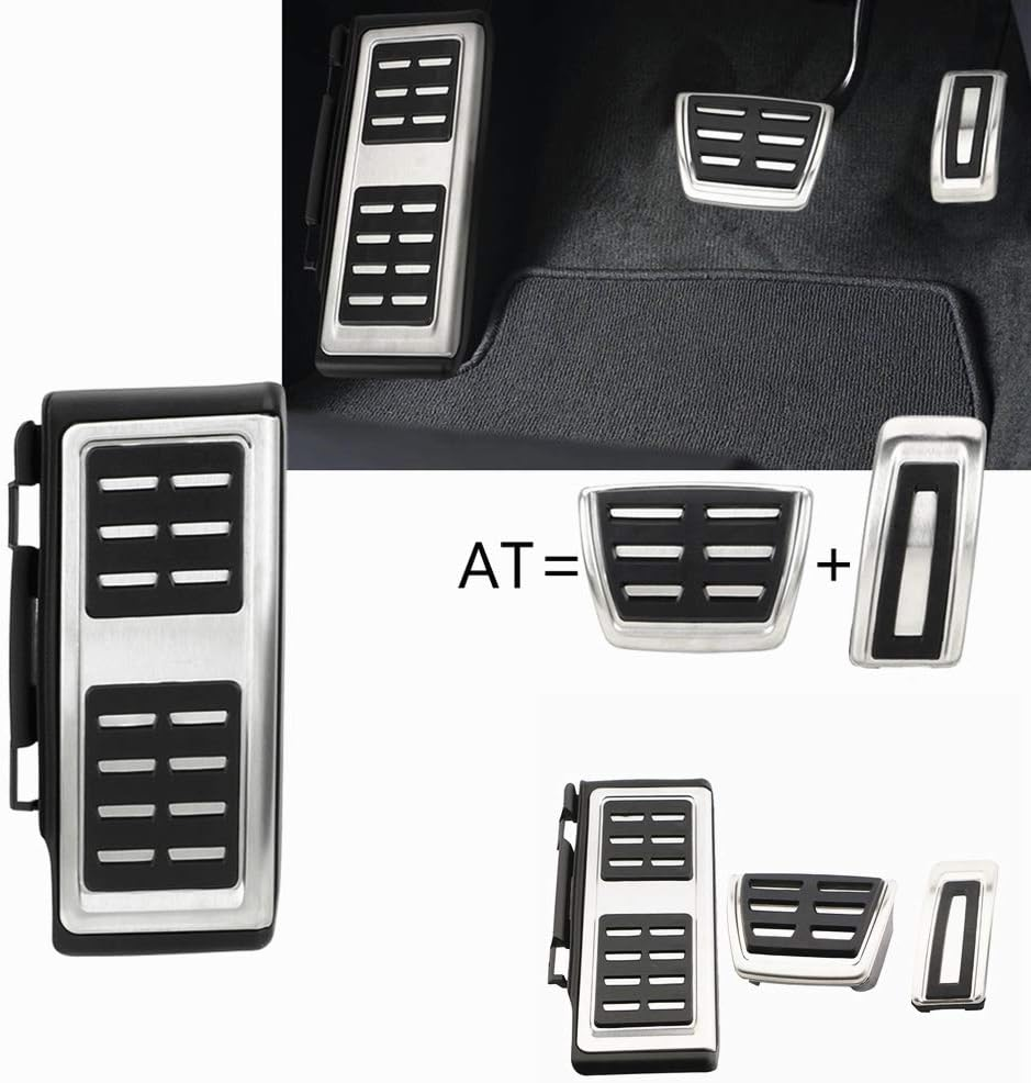LIUYE Foot Rest Gas Brake Pedal Covers for Fits Volkswagen Golf 7 GTI MK7 Audi A3 8V At(Automatic Transmission) image number 3