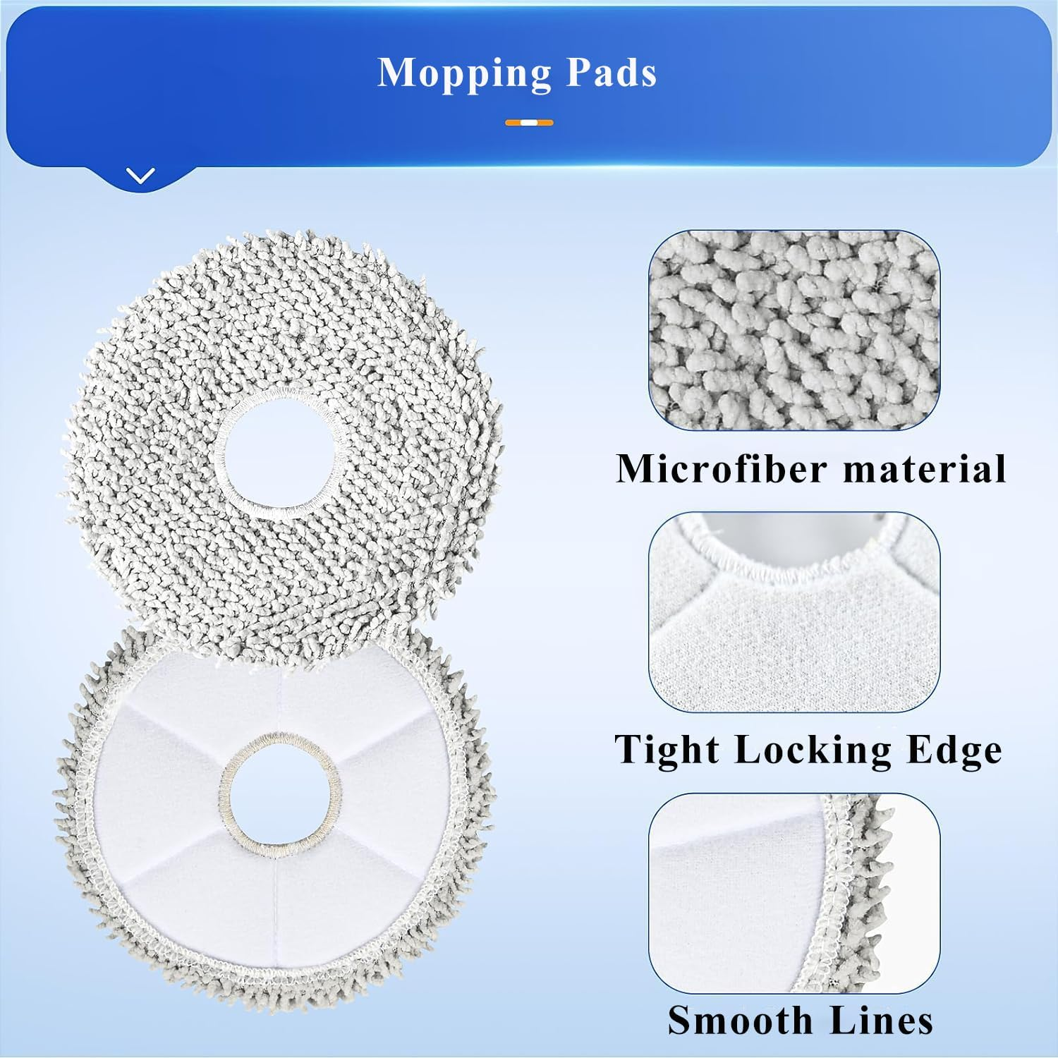 Bibemorol Replacement Parts for ECOVACS Deebot T20 Omni/Max/Pro,Ecovacs T20E T20 Max Vacuum Cleaner Accessories Kit, 1*Main Brush+ 4*Hepa Filters+ 6*Mop Pads+ 6*Vacuum Bags+ 6*Side Brushs image number 3