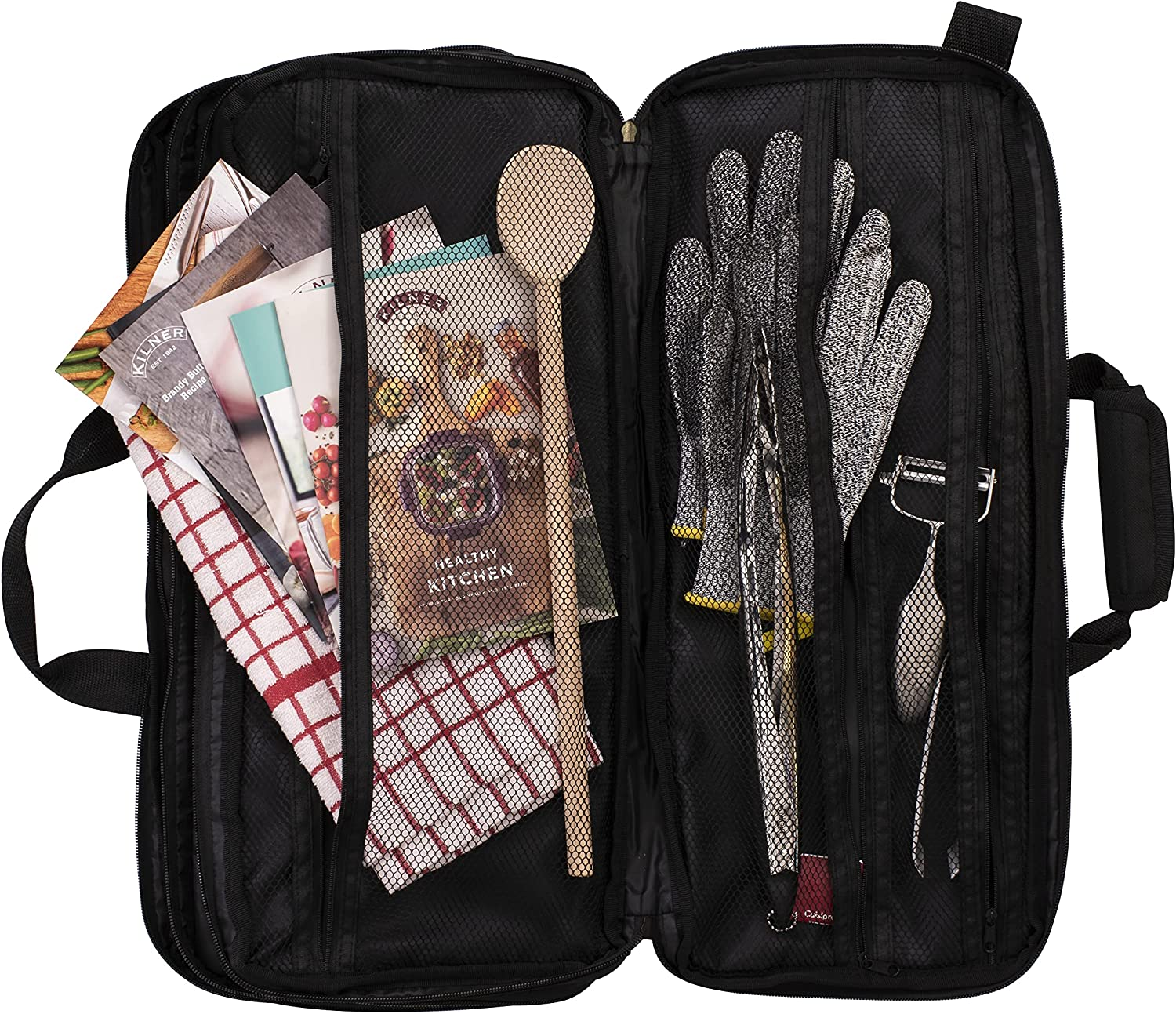 Kasumi 18 Pocket Padded Knife Roll, Black