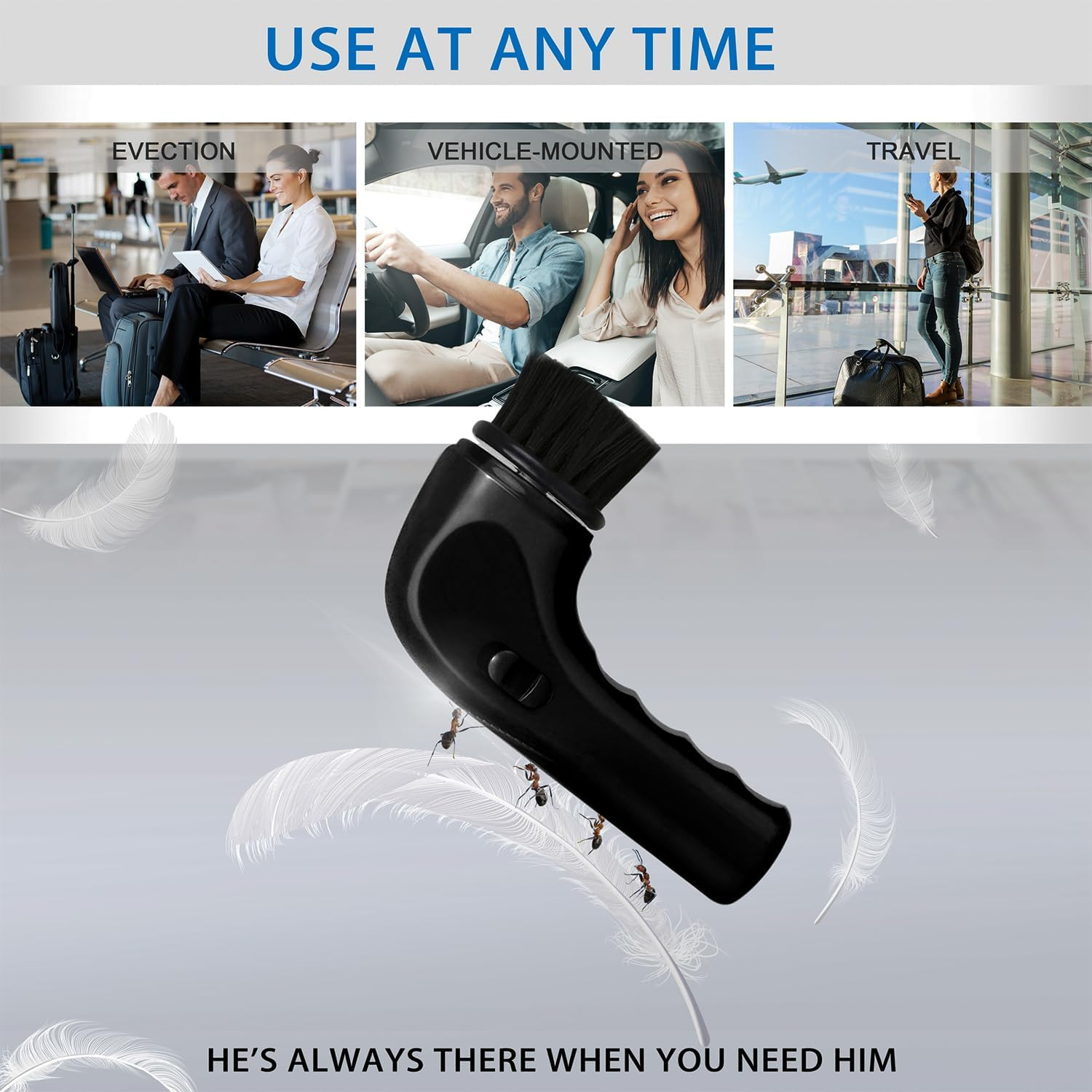 Electric Shoe Cleaner Brush, Electric Shoe Polisher Brush Shoe Shiner Dust Cleaner Portable Leather Cleaner Care Kit for Shoes image number 5