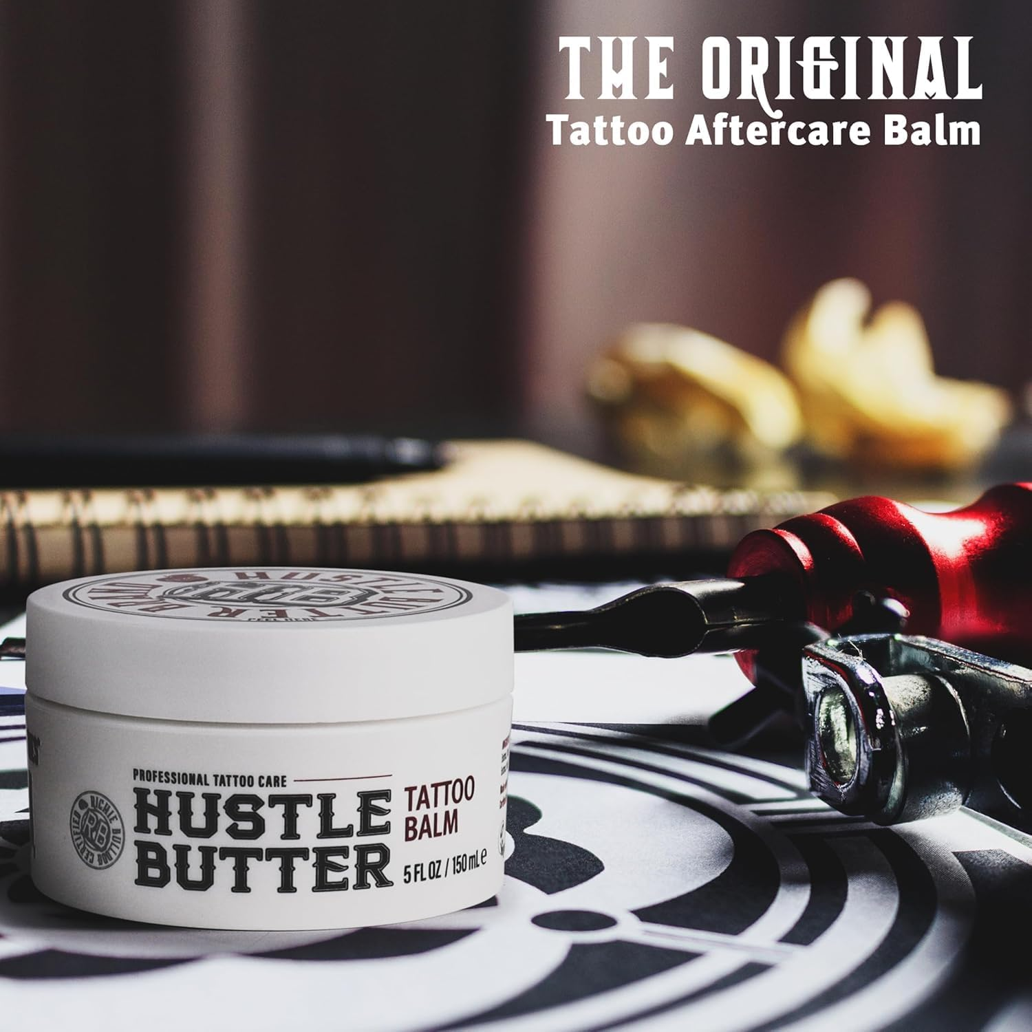 Str-Hustle Butter Deluxe- Tattoo Aftercare 148Ml Tattoo Balm, for New & Older Tattoos - Safe While Healing - Vegan Tattoo Cream No-Petroleum