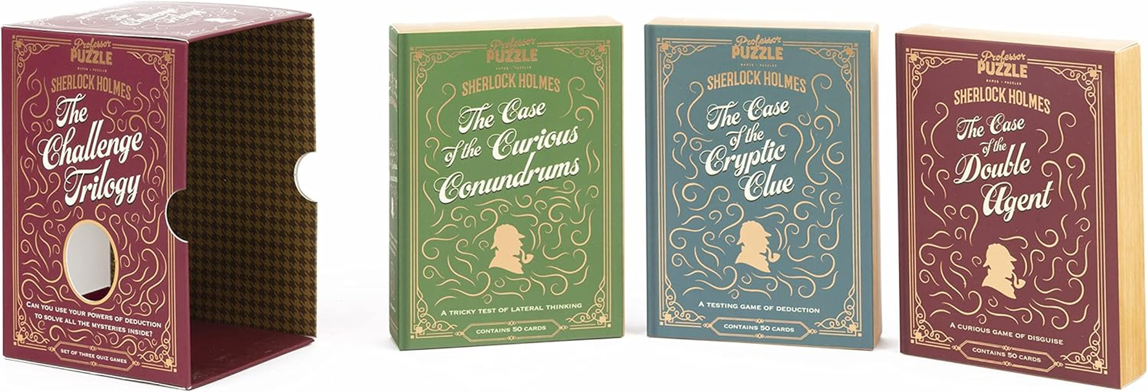 Professor PUZZLE Sherlock Holmes the Challenge Trilogy Brain Teaser Card Games image number 3