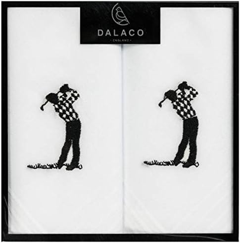 Dalaco Mens Golfer Handkerchiefs - White