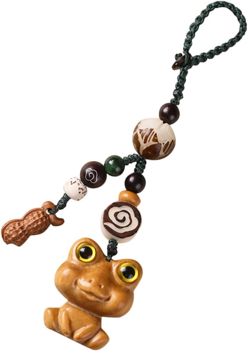 SHERCHPRY Key Chain Animal Bag Charm Womens Backpack Purse Car Keychain for Women Wood Keyring Key Ring Pendant Bag Pendant Womens Wallets Cartoon Key Ring Miss Wooden Bags Sandalwood