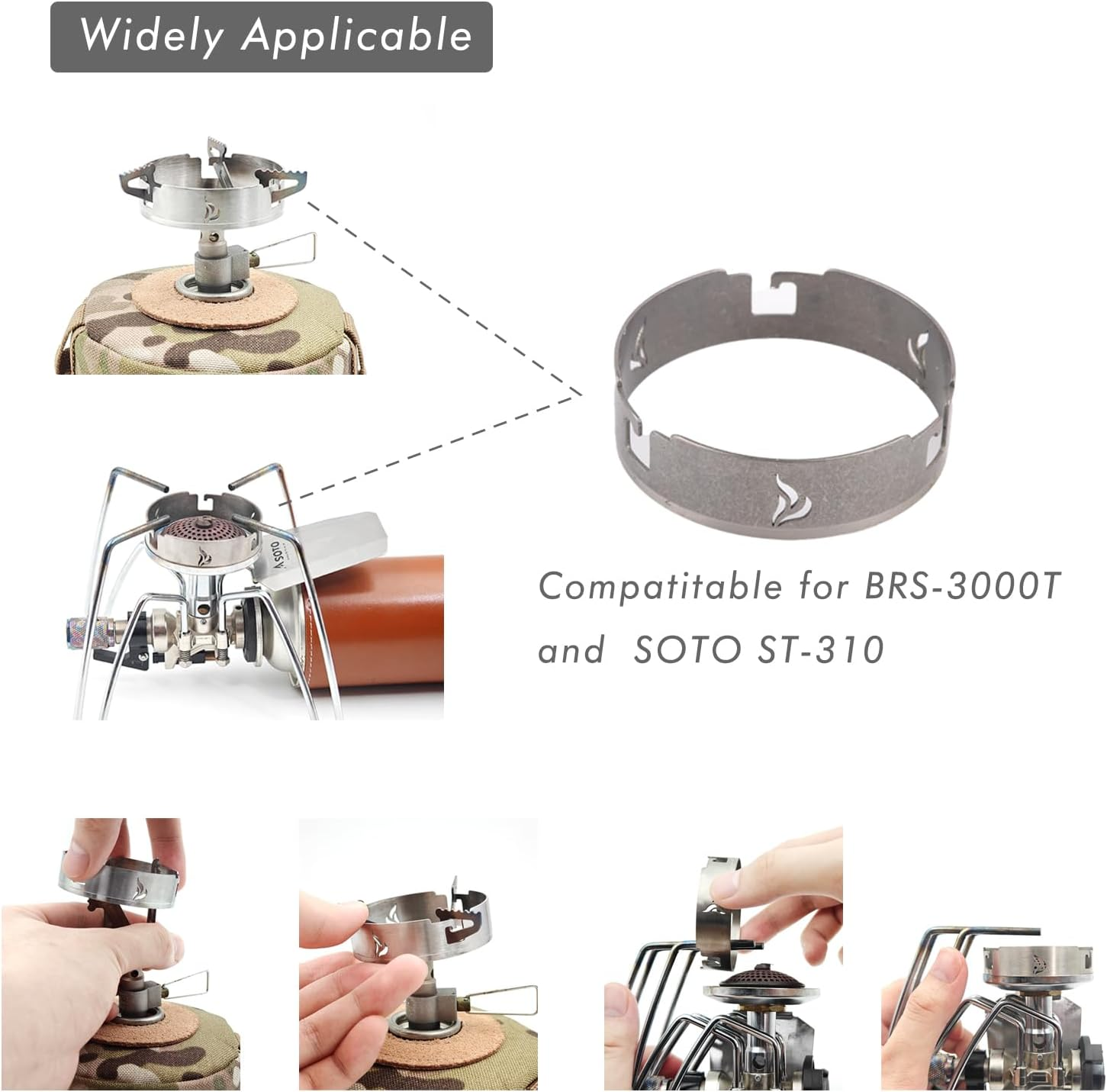 BRS Stove BRS 3000T Stove and Windscreen Combo Set Titanium Windshield Camp Stove Wind Screen with Storage Box for Outdoor Camping Backpacking image number 1