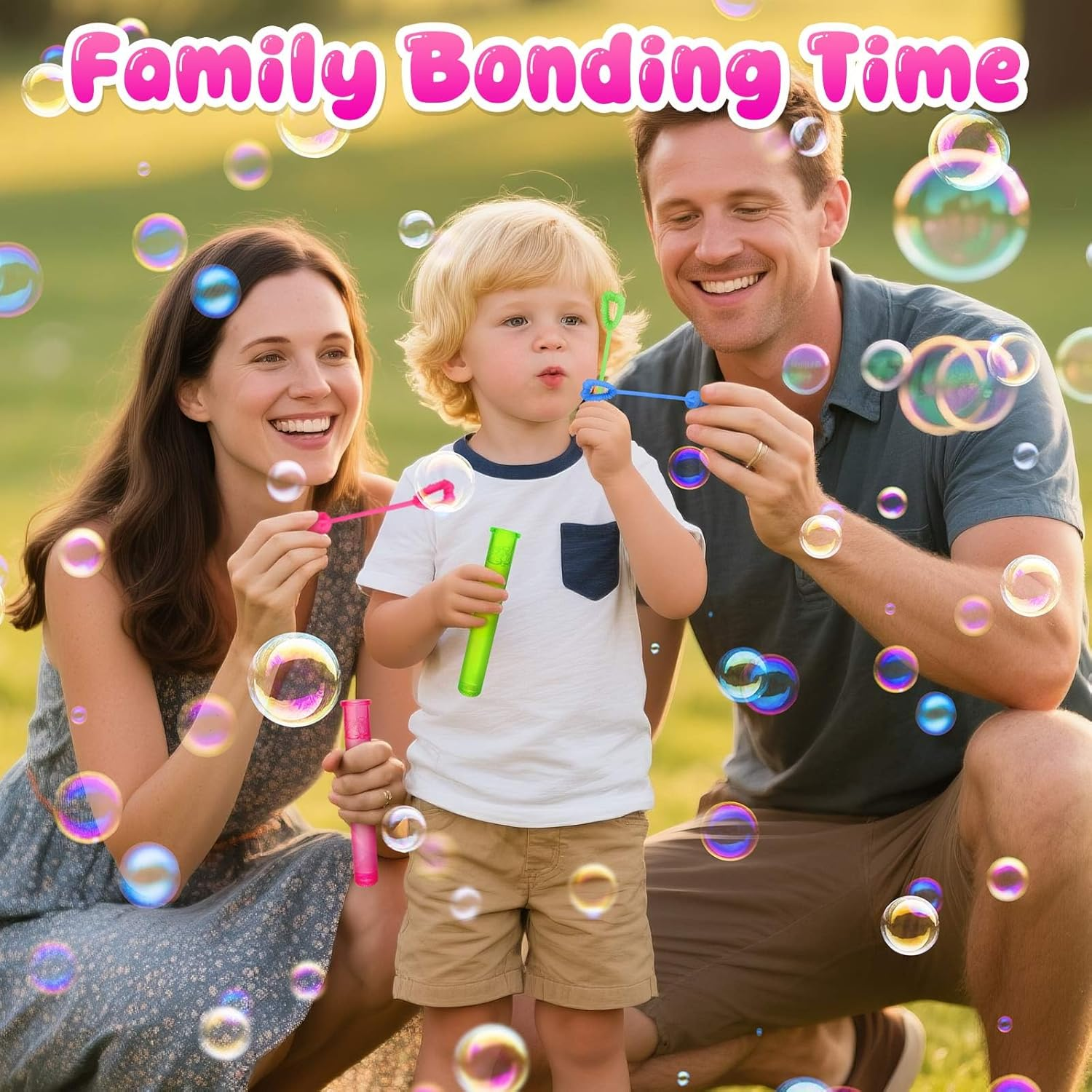 Zynexis 48 Pack 4 Colors Mini Bubble Wands for Kids with Gift Box, Bubbles Party Favors Supplies for Toddlers,Goodie Bag Stuffers Fillers, Birthday,Wedding, Halloween, Camping Gifts for Boys Girls image number 3