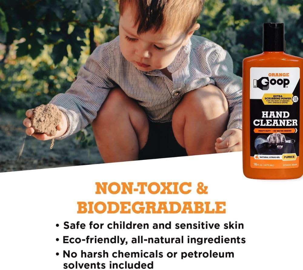 GOOP Orange Liquid with Pumice Multi-Purpose Waterless Hand Cleaner - 16 Oz Flip-Top Bottle image number 5