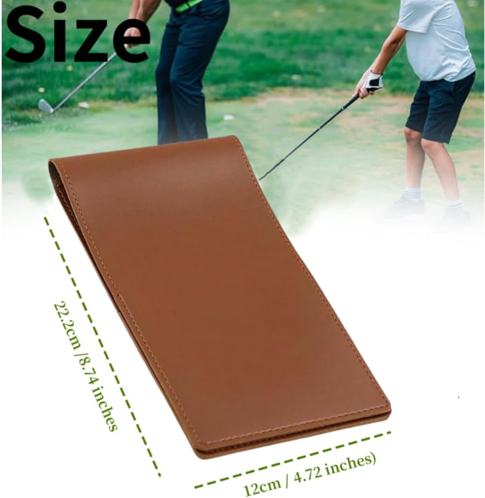 Golf Scorecard Holder, Golf Scorecard Book, Golf Notebook Holder, Golf Yardage Book Cover,Leather Yardage Book Cover for Golfers Practicing,Fits Back Pocket Perfect for Holding - Black image number 2