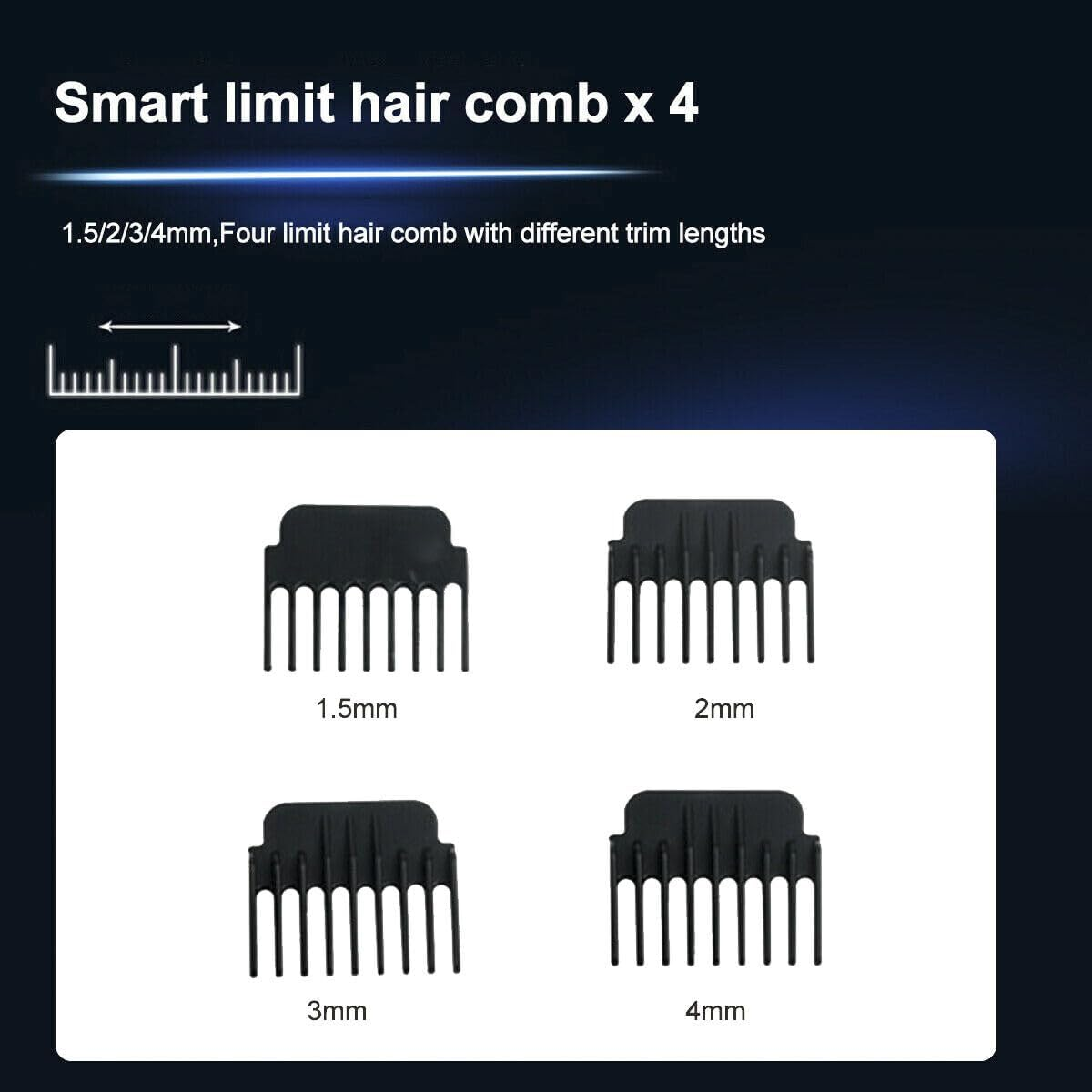 Leona Co Men'S Hair Clippers Beard Trimmer, Electric Cordless Rechargeable Hair Trimmer Set Groomer Kit for Barbers and Home, USB Blade Hair Cutting Kit image number 5