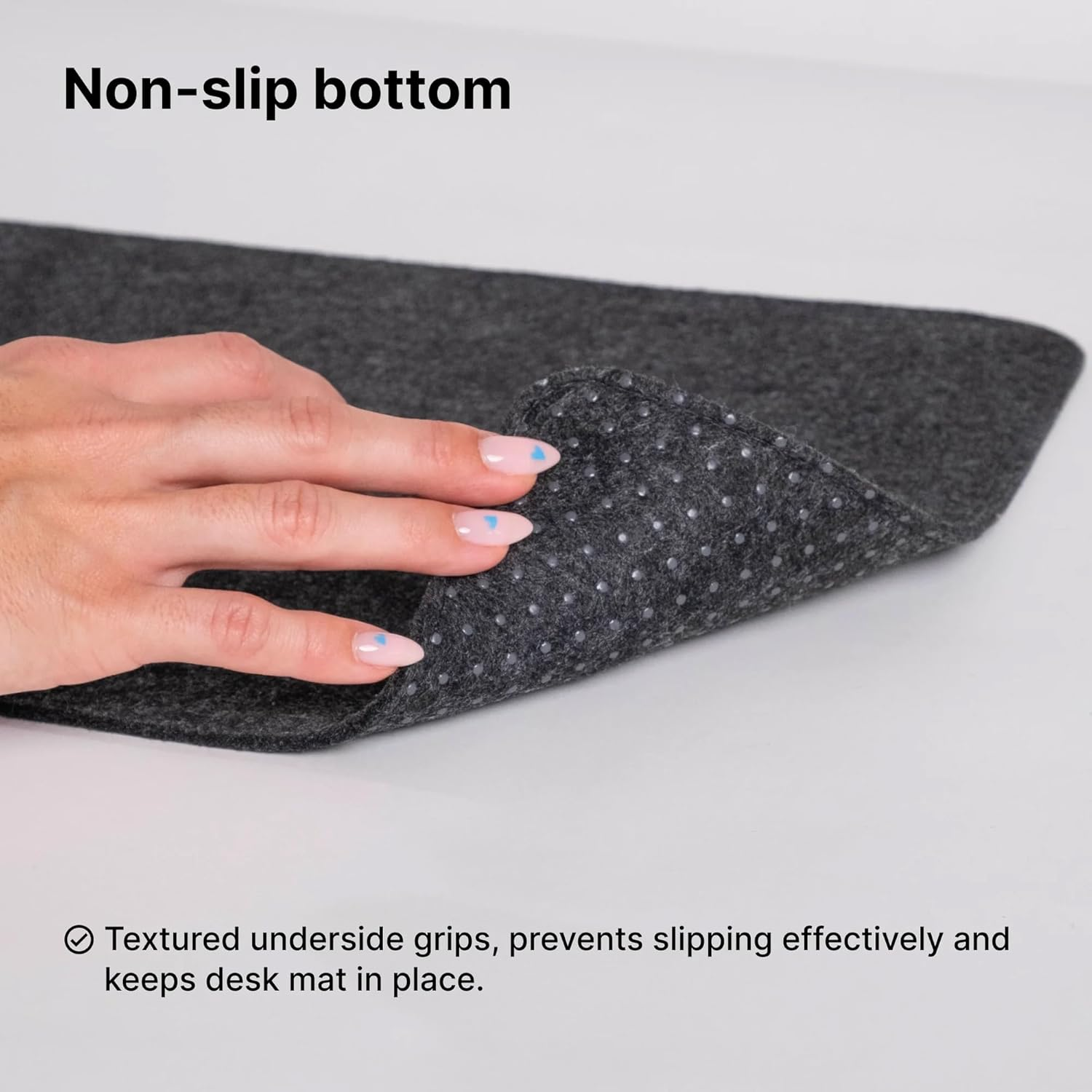 DELTAHUB - Minimalistic Felt Desk Protective Pad, Anti-Fray, Anti-Slip, Easy to Clean, Easy Glide, Long Lasting, Sleek Design, Comfortable, Resistant, Desk Mat, PC, Mac, Laptop - Large (18X32Inch) image number 6