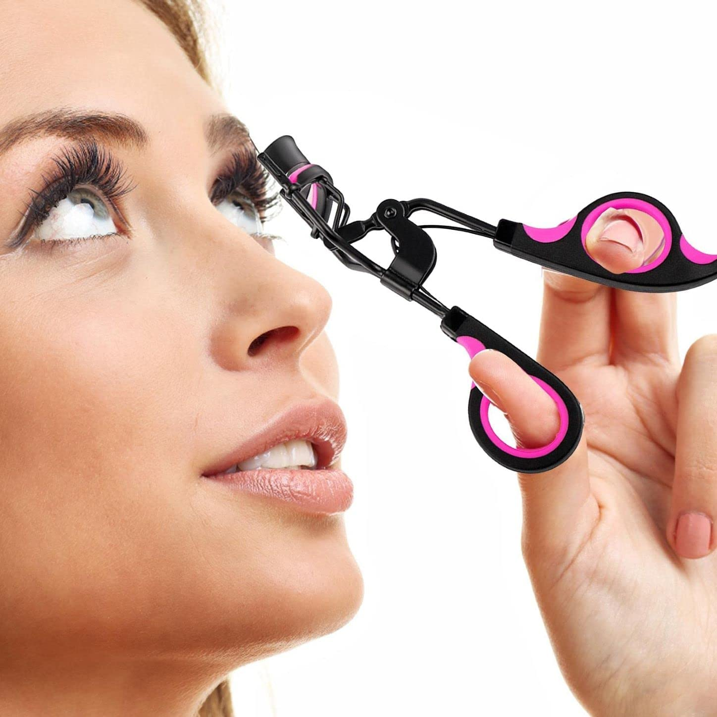 Eyelash Curler Kit,Eyelash Curler with 2 Silicone Refill Pads,Natural Curler Shapes Charming Curled Lashes