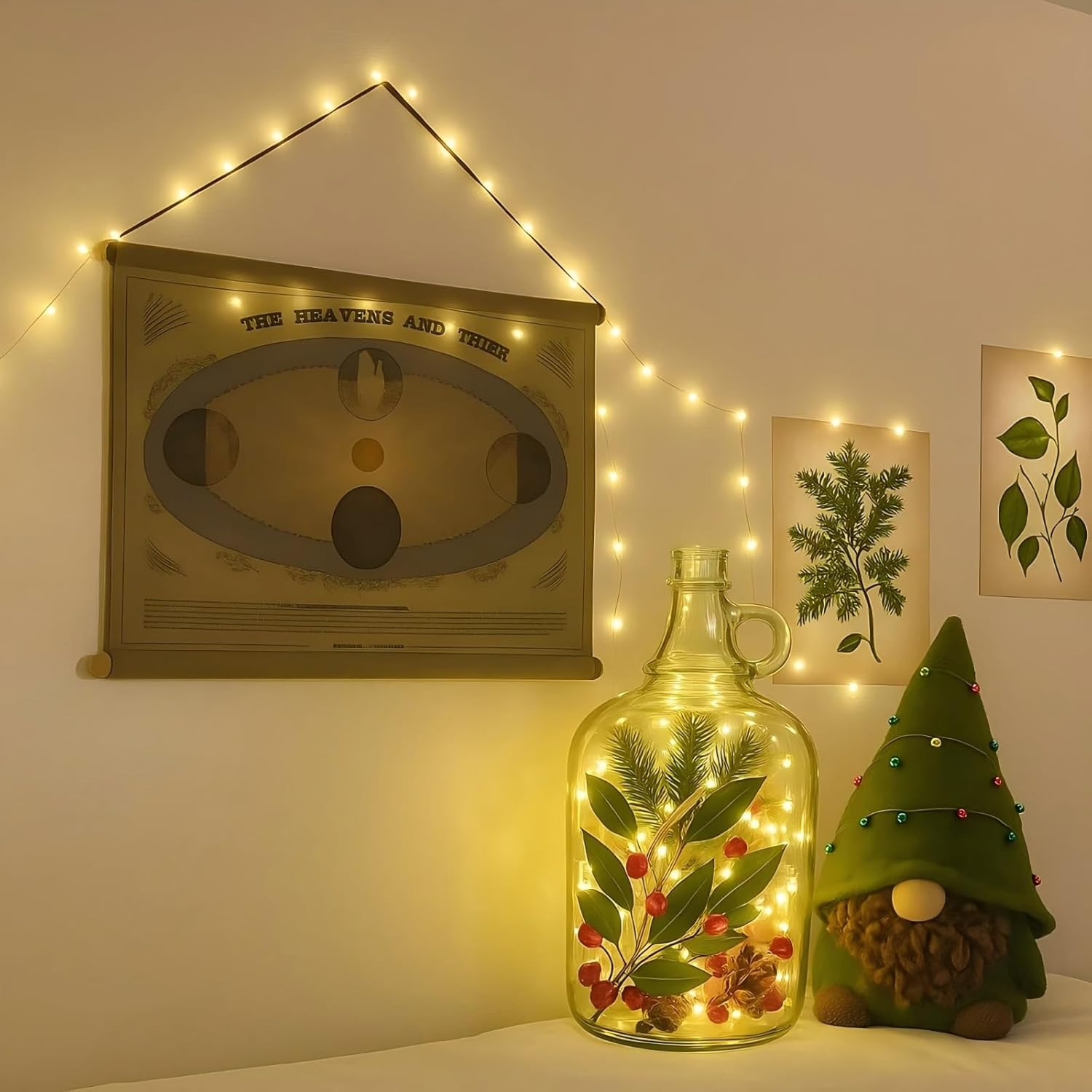 Rechargeable LED Fairy Lights &ndash;USB Powered Battery Operated String Lights, Warm White Waterproof Copper Wire Firefly Lights for Mason Jars Bedroom Wedding DIY Decor Christmas (Multicolor, 1Pack)