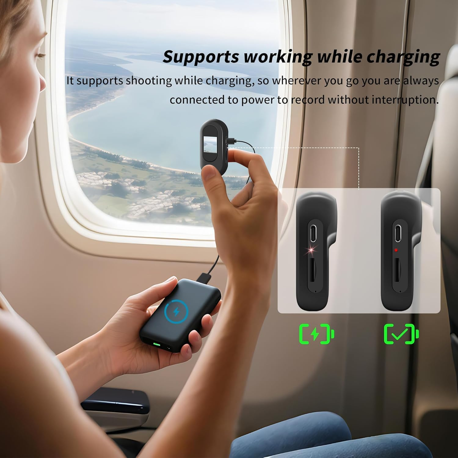 1080P Sports Action Camera, Wearable Body Cam, Portable Recorder with Magnetic Back Clip, Mini Camera with Audio and Video Recording, Camcorder for Traveling, Pet, Vlogging (No SD Card) image number 6