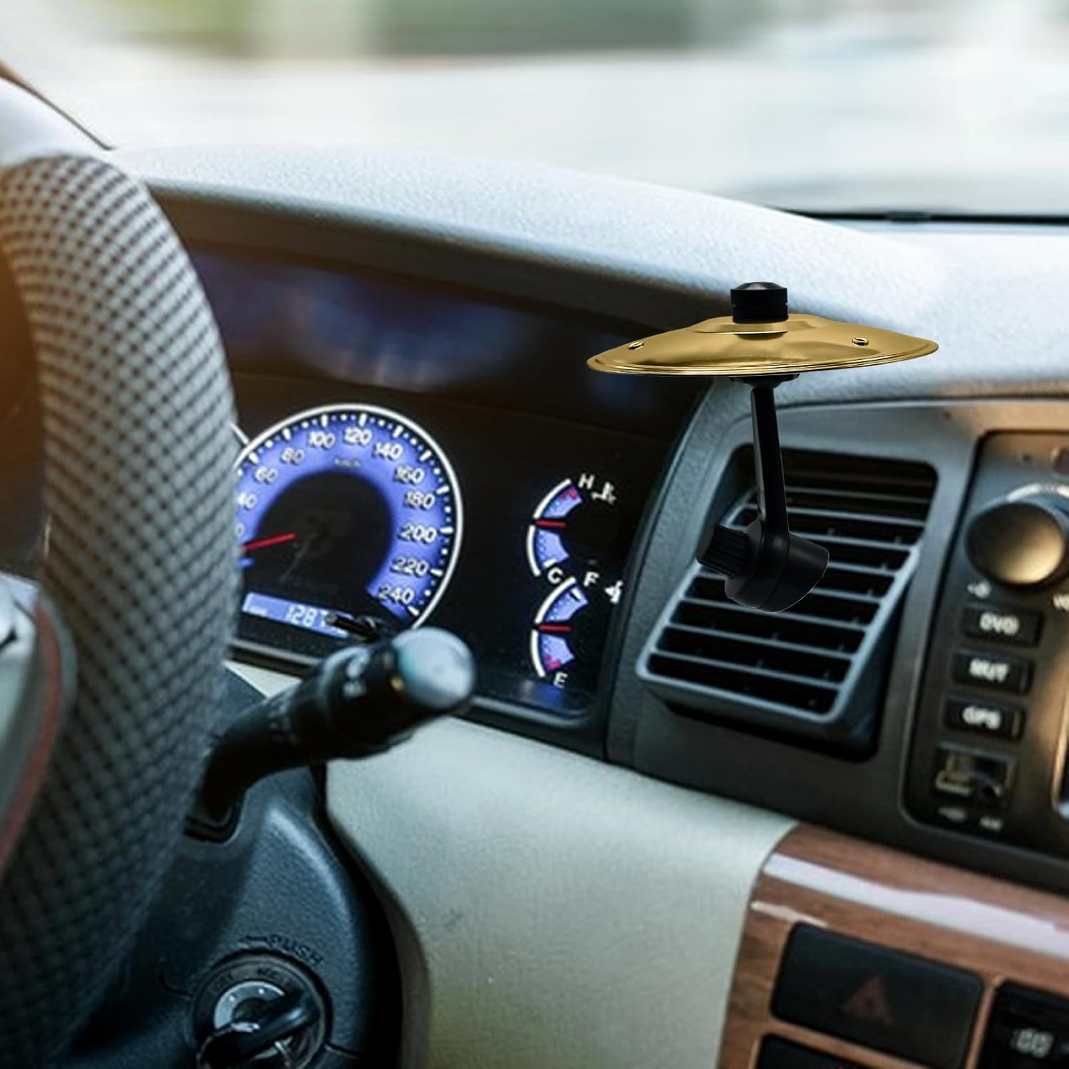 Car Crash Drum, Car Drum Air Vent Toy, 5.51 X 5.31 X 1.38 Inches Compact Percussion Instrument, Fun Auto Interior Decoration, Musical Toys for Women, Men, Vehicle Entertainment image number 1