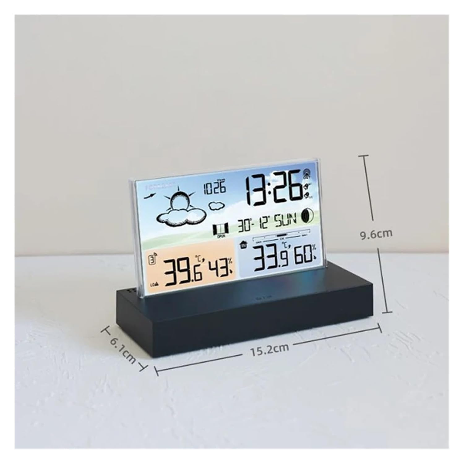 LCD Digital Weather Station Transparent Temperature Humidity Monitor Forecast Indoor Outdoor Hygrothermograph image number 1