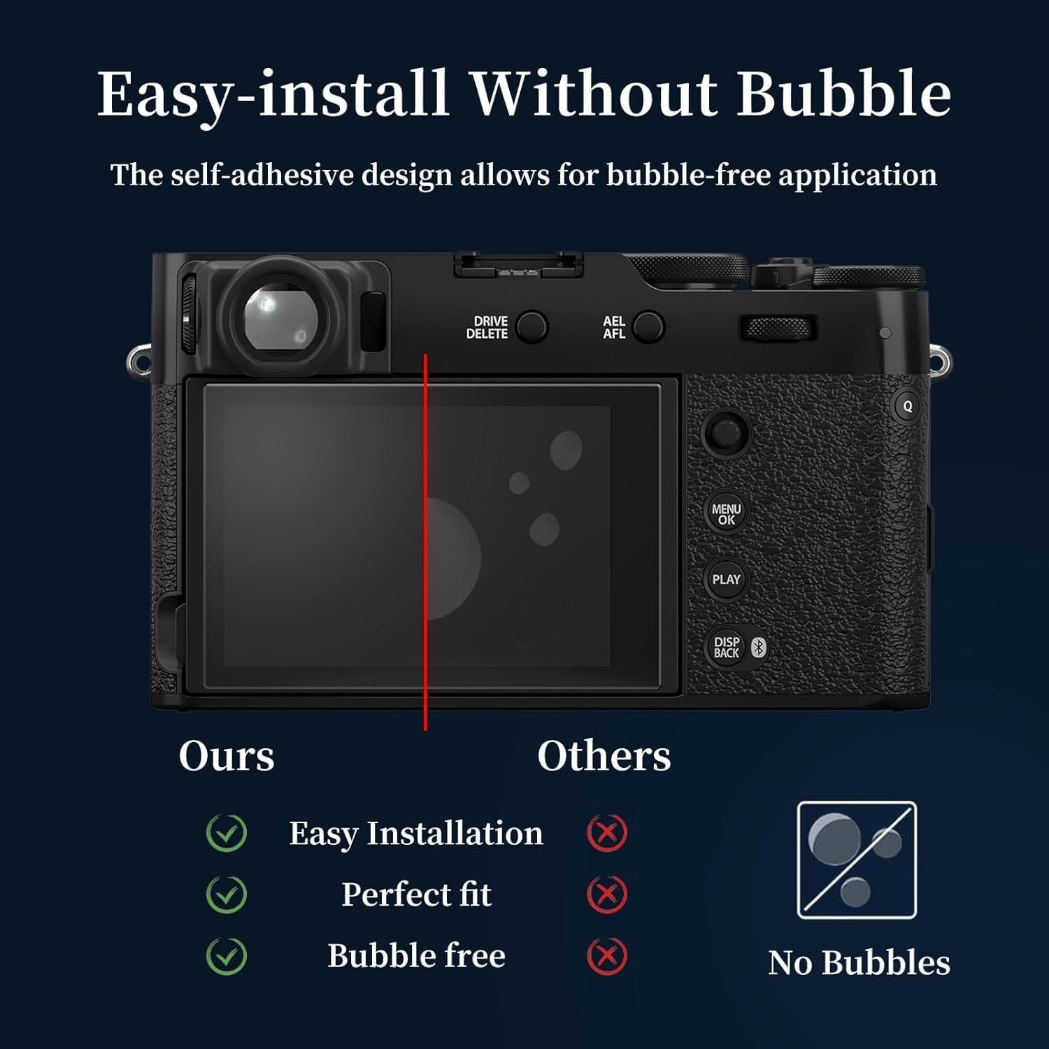 Didisky Pack of 4 Screen Protectors for FUJIFILM X100VI / X100V / X-E4 / X-T4.9H Tempered Glass Screen Protectors, Scratch-Resistant, Anti-Dust, Bubble-Free image number 1