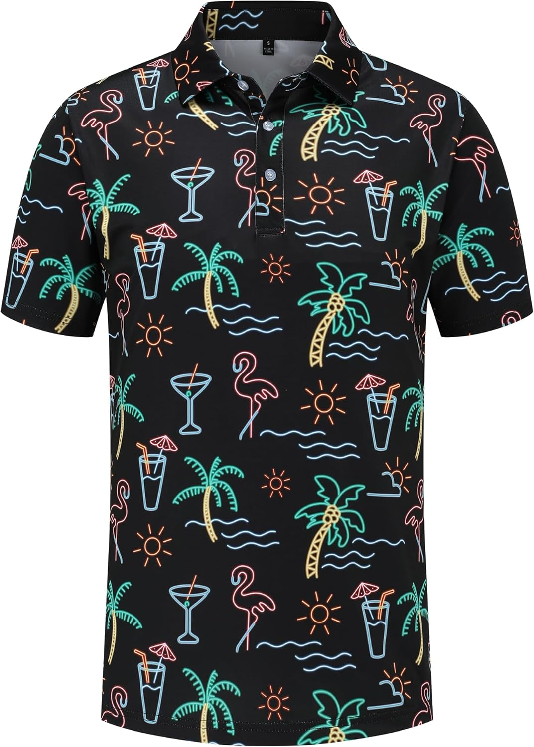 Men'S Golf Polo Shirts Funny Golf Shirts for Men Performance Moisture Wicking Quick Dry Athletic Short Sleeve Shirts image number 6