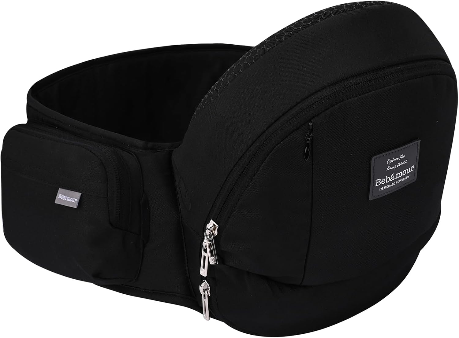 Bebamour Foldable Baby Hip Seat Carrier Ergonomic Toddler Waist Seat for 0-36 Months (Light Grey)