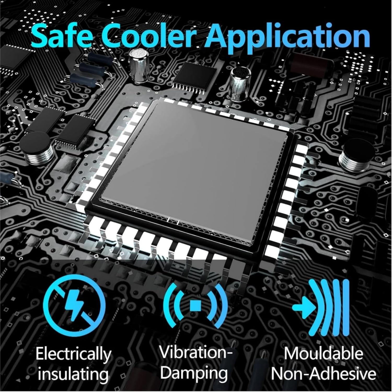 Suytvenxau 3 Pack 12.8 W/Mk Thermal Pads 100 X 100 Mm in 0.5Mm 1Mm 1.5Mm Thickness High Temperature Silicone Heat Resistant Pads for CPU GPU Laptop SSD IC SMD Heatsink Cooling image number 5