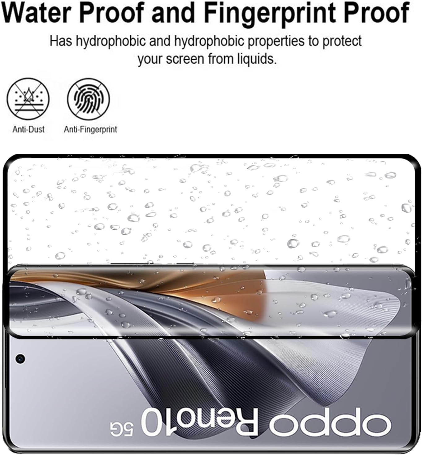 Electro-Weideworld [2 Pack] Screen Protector for Oppo Reno 10/Reno 10 Pro 5G HD Clear Scratch-Resistant High Definition image number 2